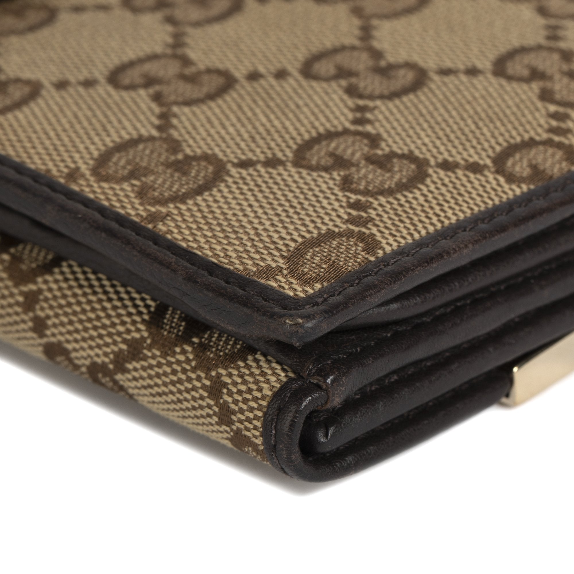 Gucci GG Canvas Continental Wallet w/ Box