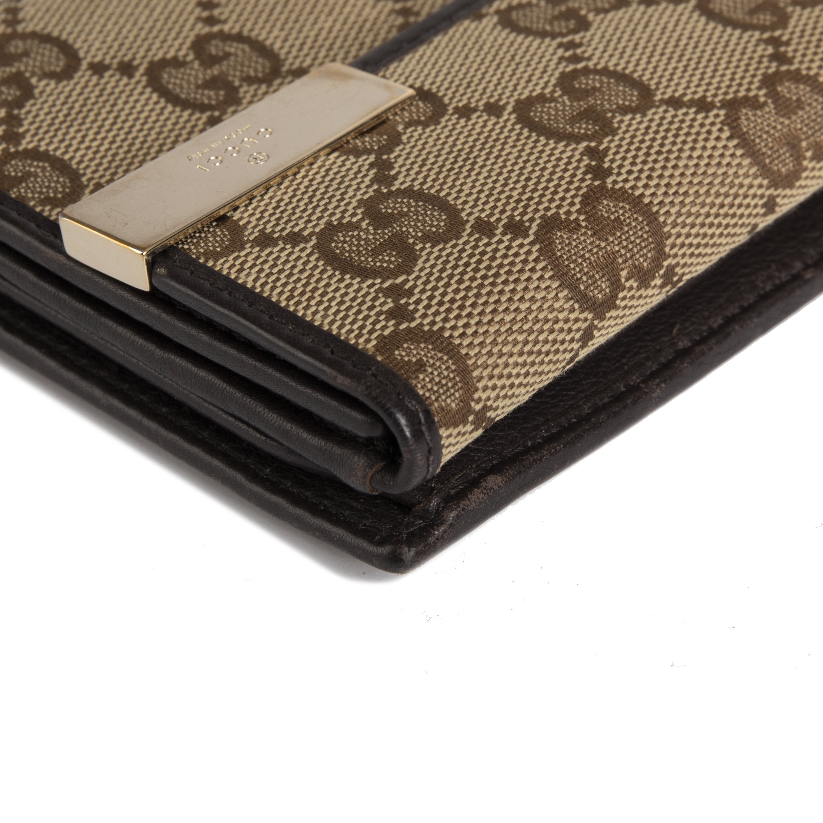 Gucci GG Canvas Continental Wallet w/ Box