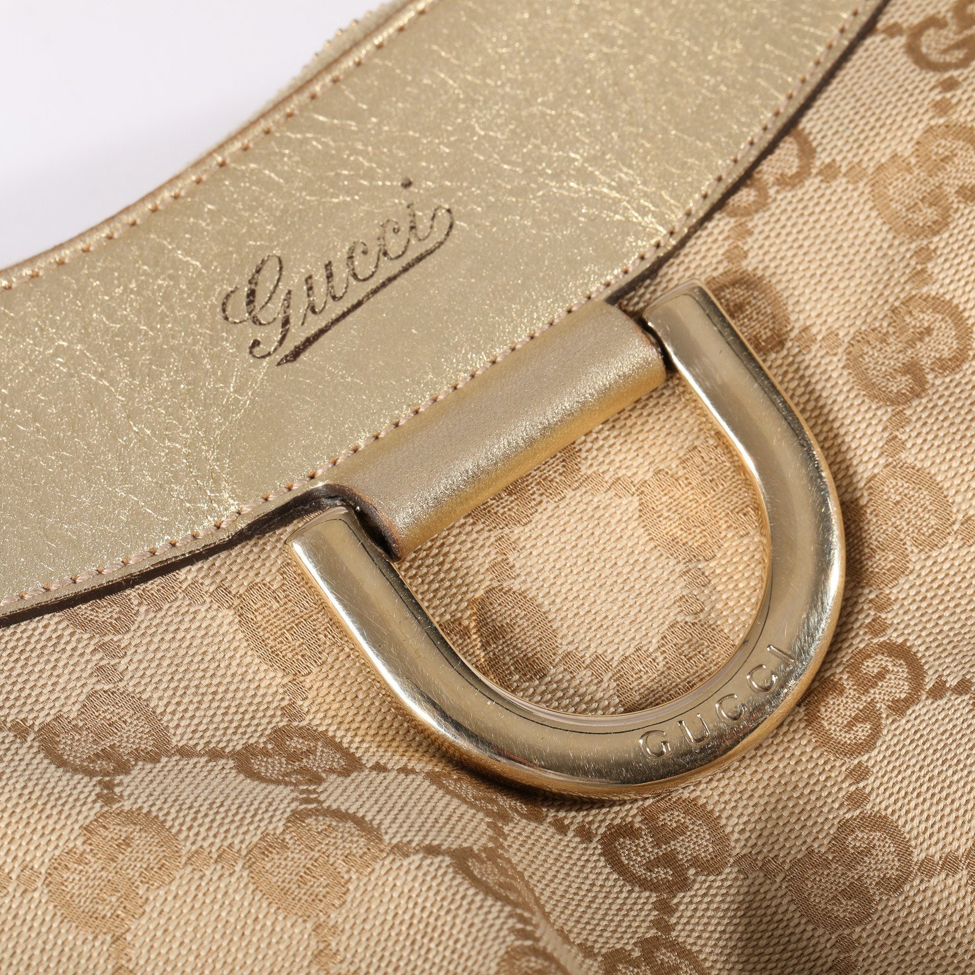 Gucci GG Canvas D-Ring Hobo