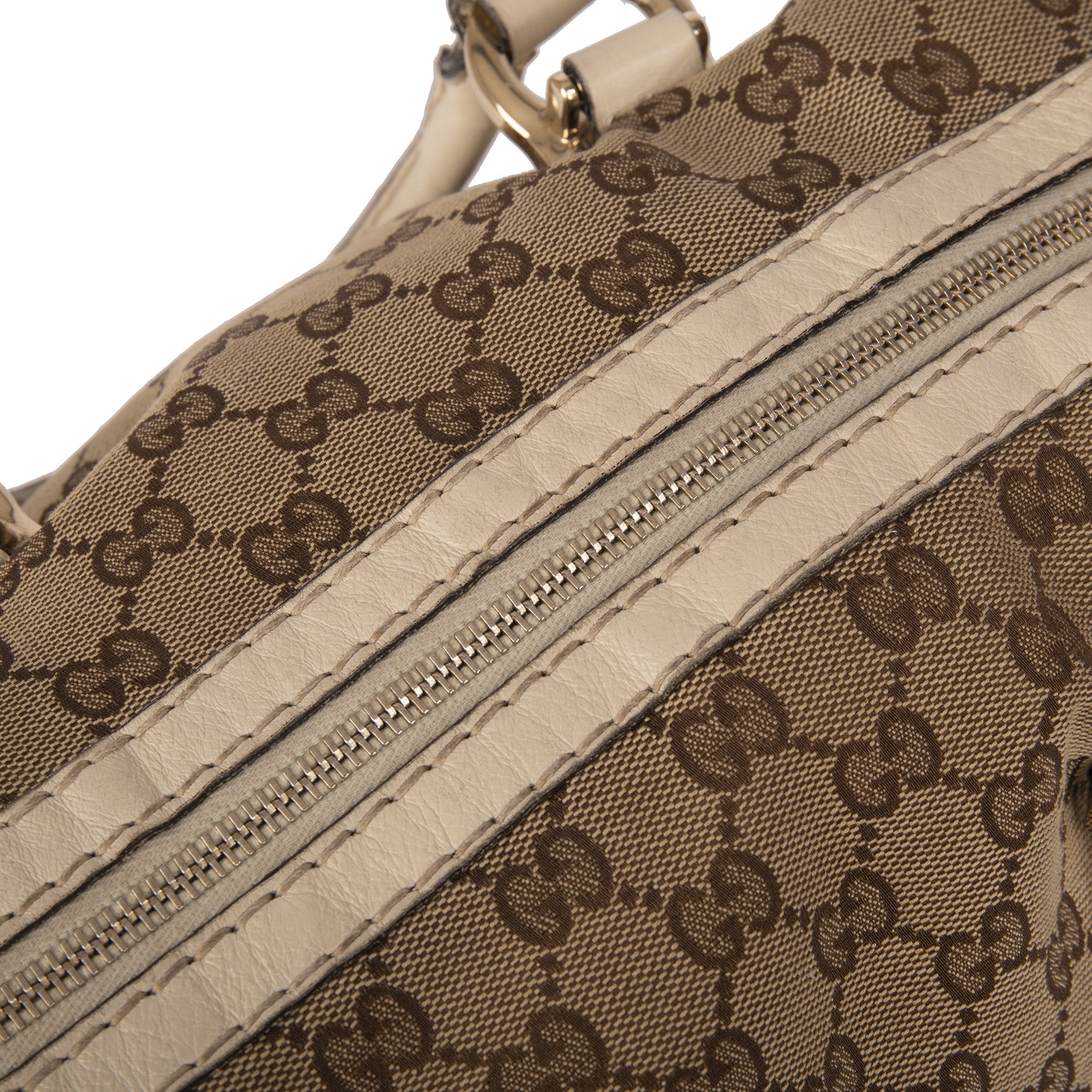 Gucci GG Canvas Equestrian Horseshoe Bowler Bag