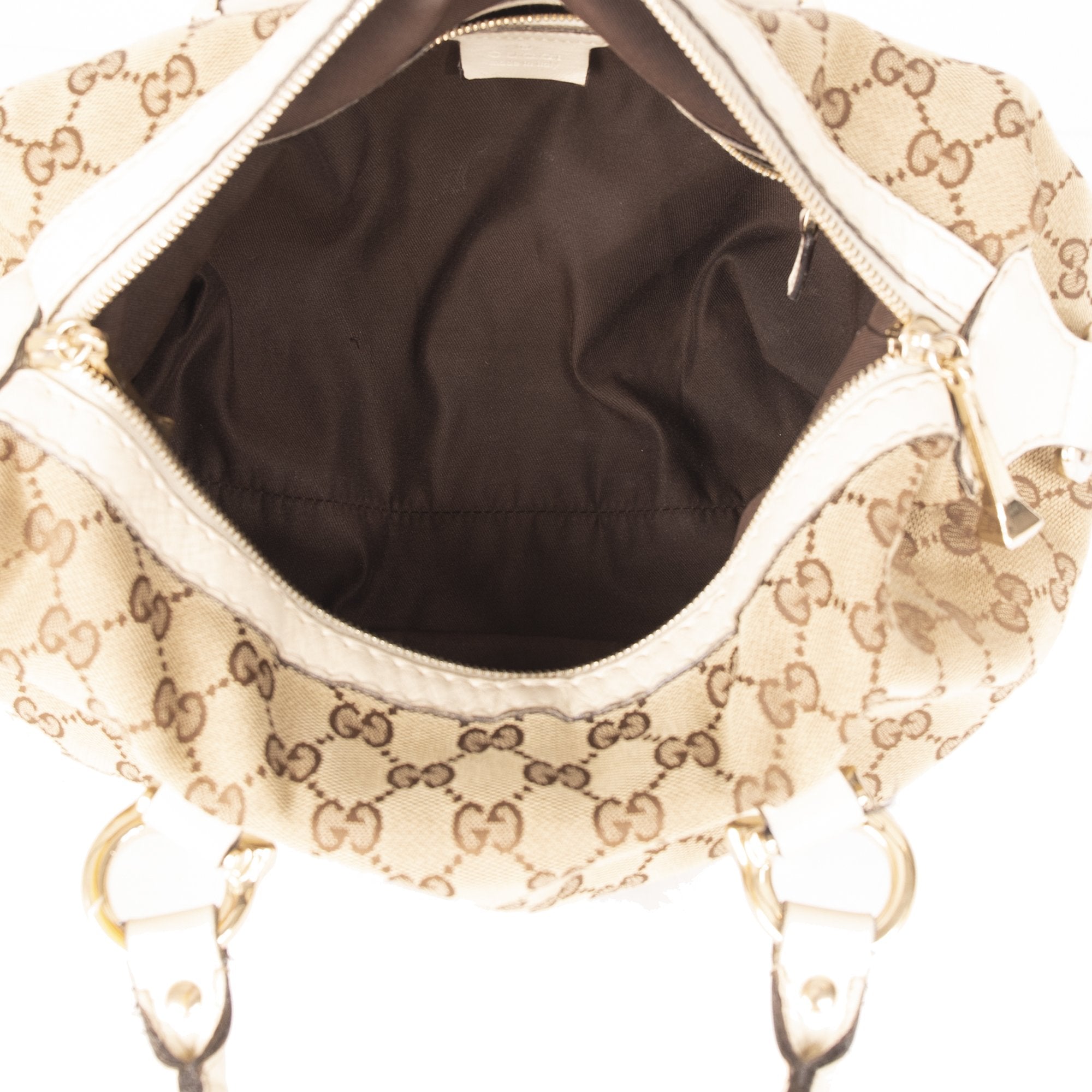 Gucci GG Canvas Equestrian Horseshoe Bowler Bag