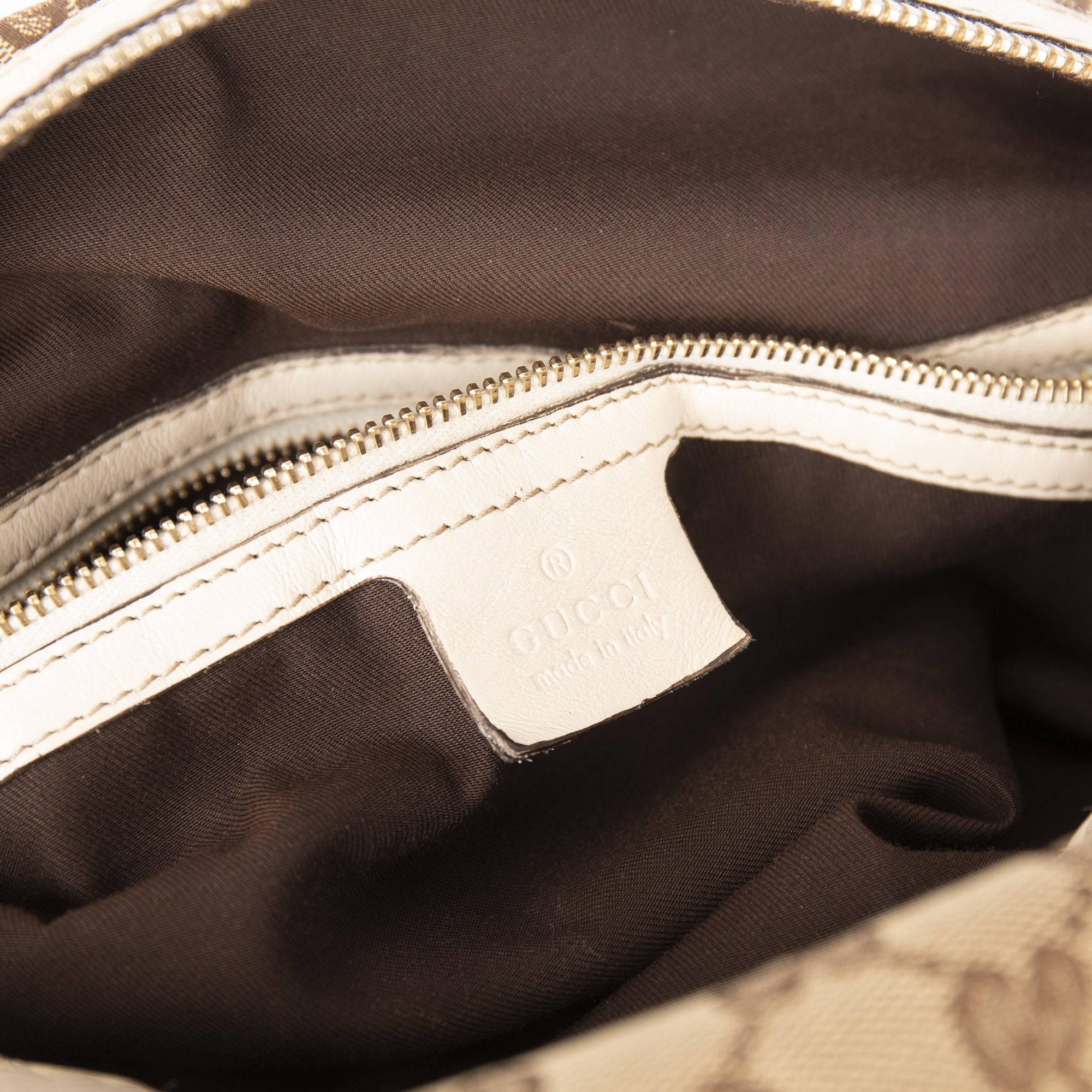 Gucci GG Canvas Equestrian Horseshoe Bowler Bag