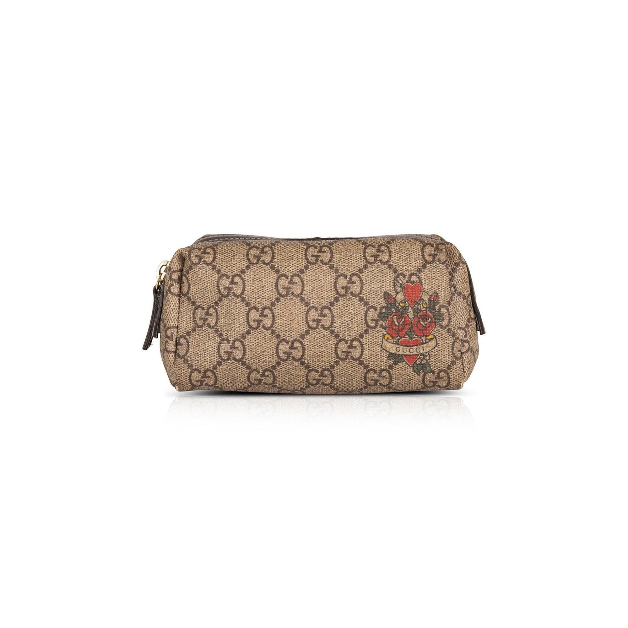 Gucci GG Canvas Heart Tattoo Pochette