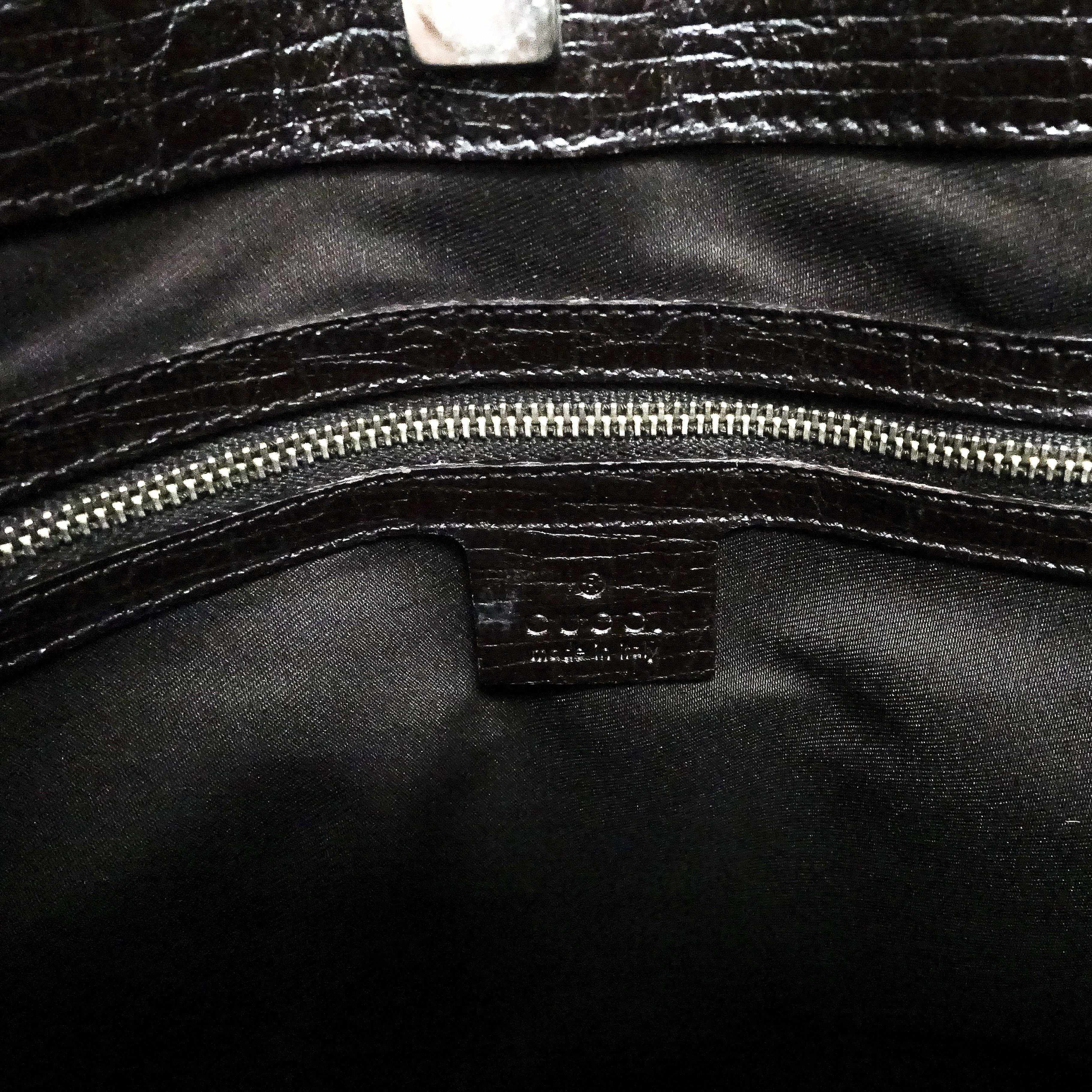 Gucci GG Canvas Horsebit Hasler Tote Handbag