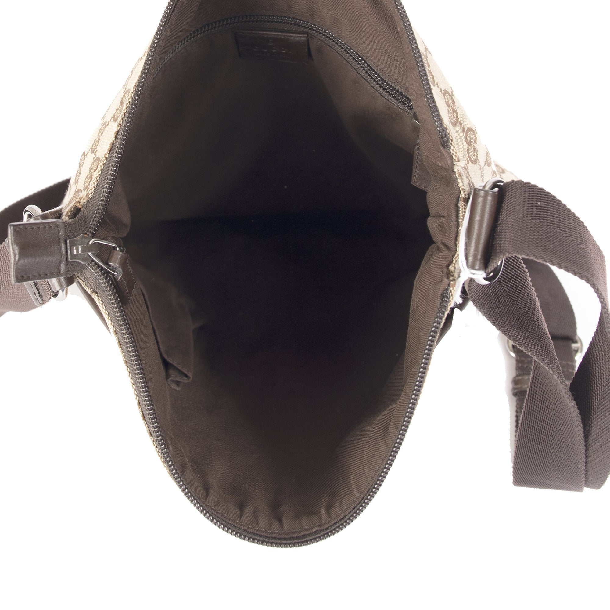 Gucci GG Canvas Perforated Leather Medium Messenger Bag