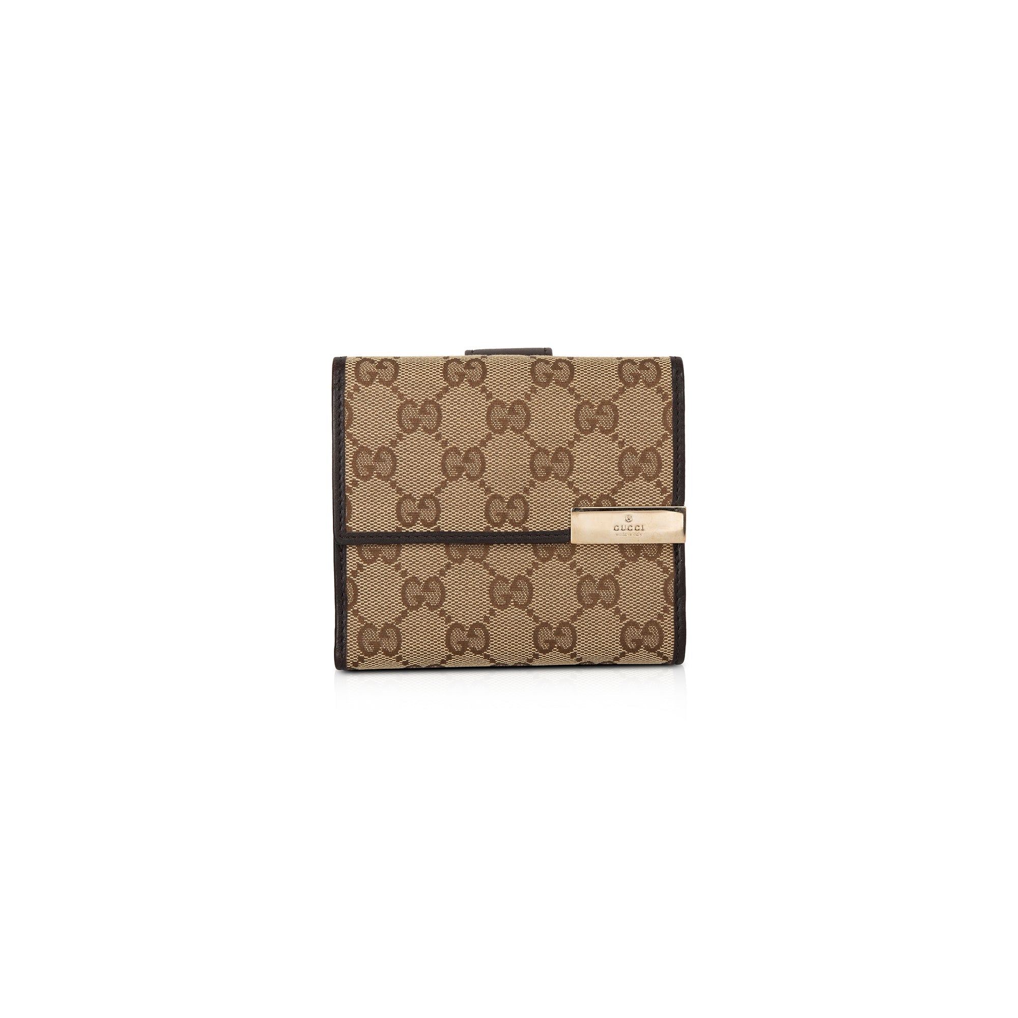 Gucci GG Canvas Trifold Wallet w/ Box