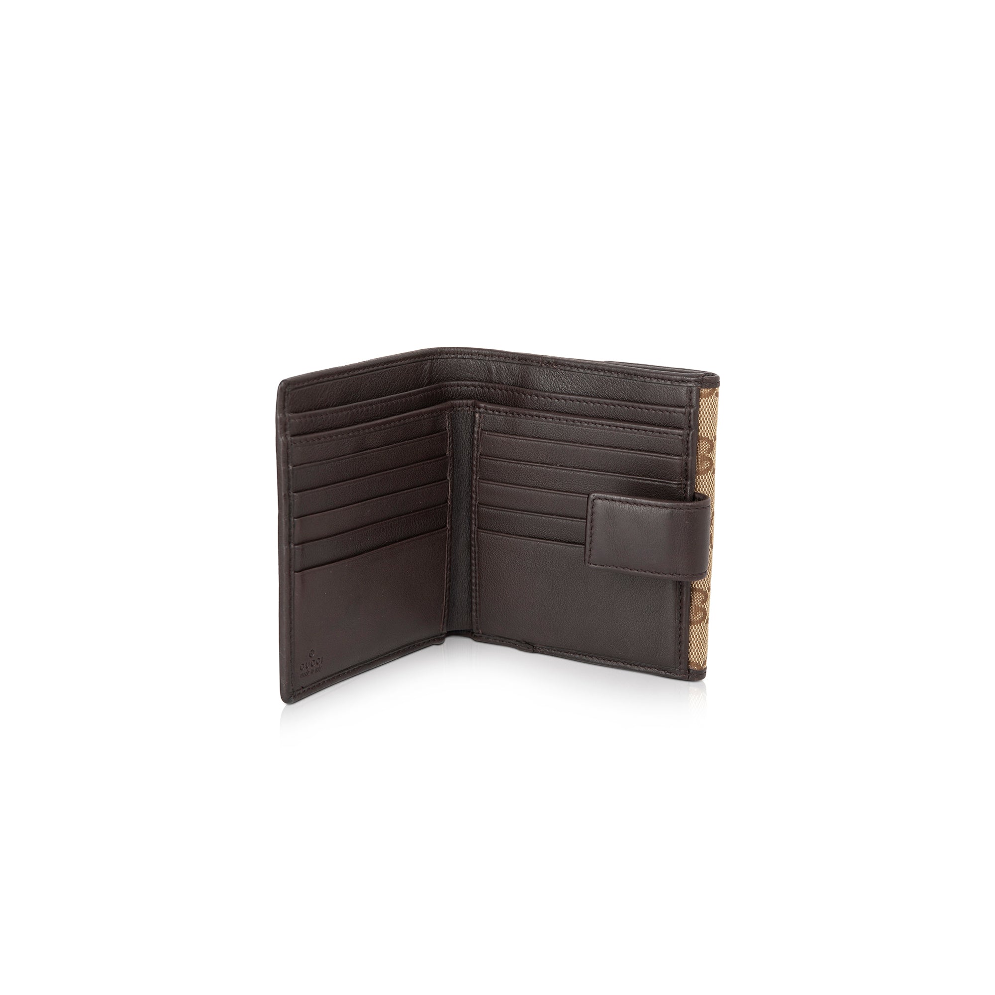 Gucci GG Canvas Trifold Wallet w/ Box