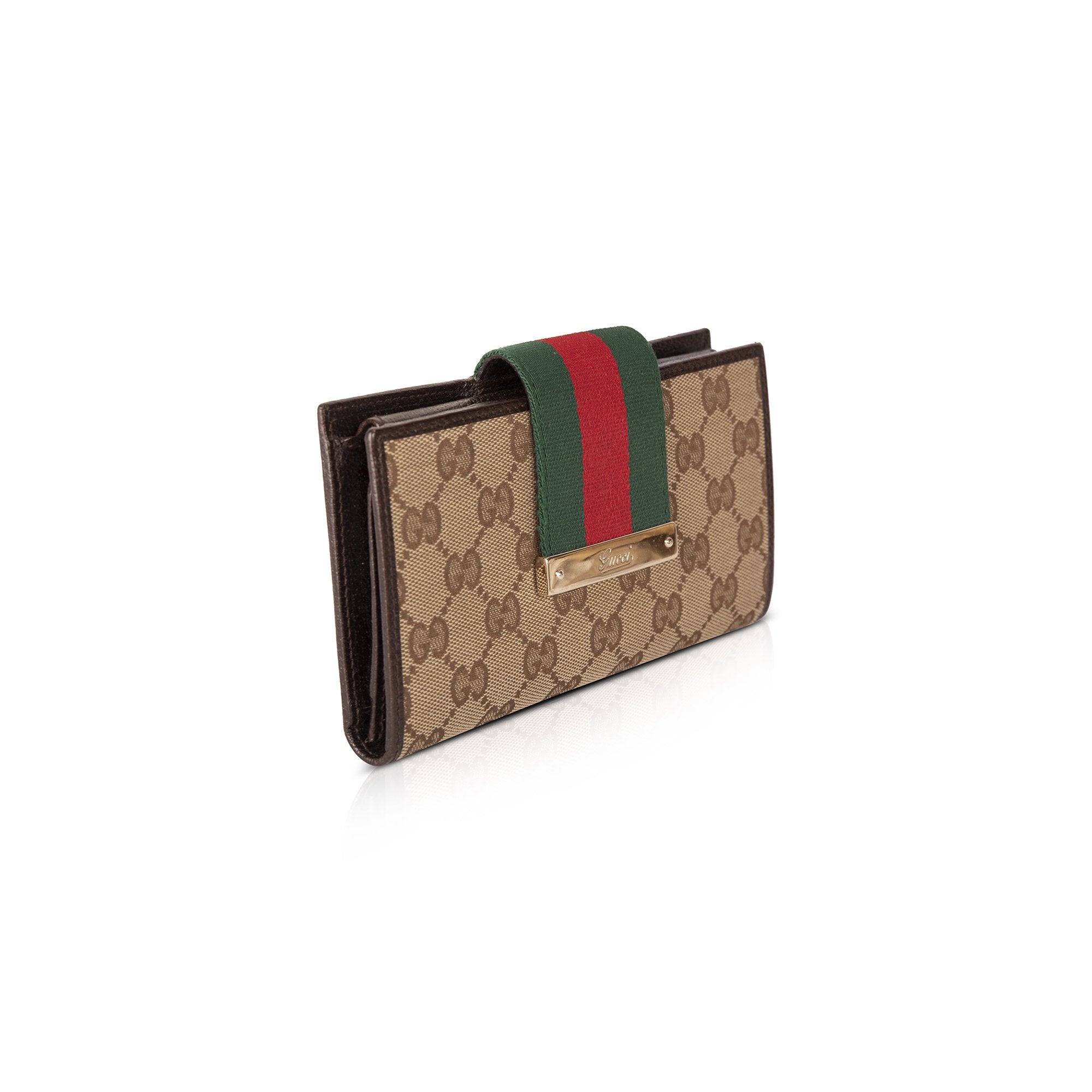 Gucci GG Canvas Web Continental Wallet