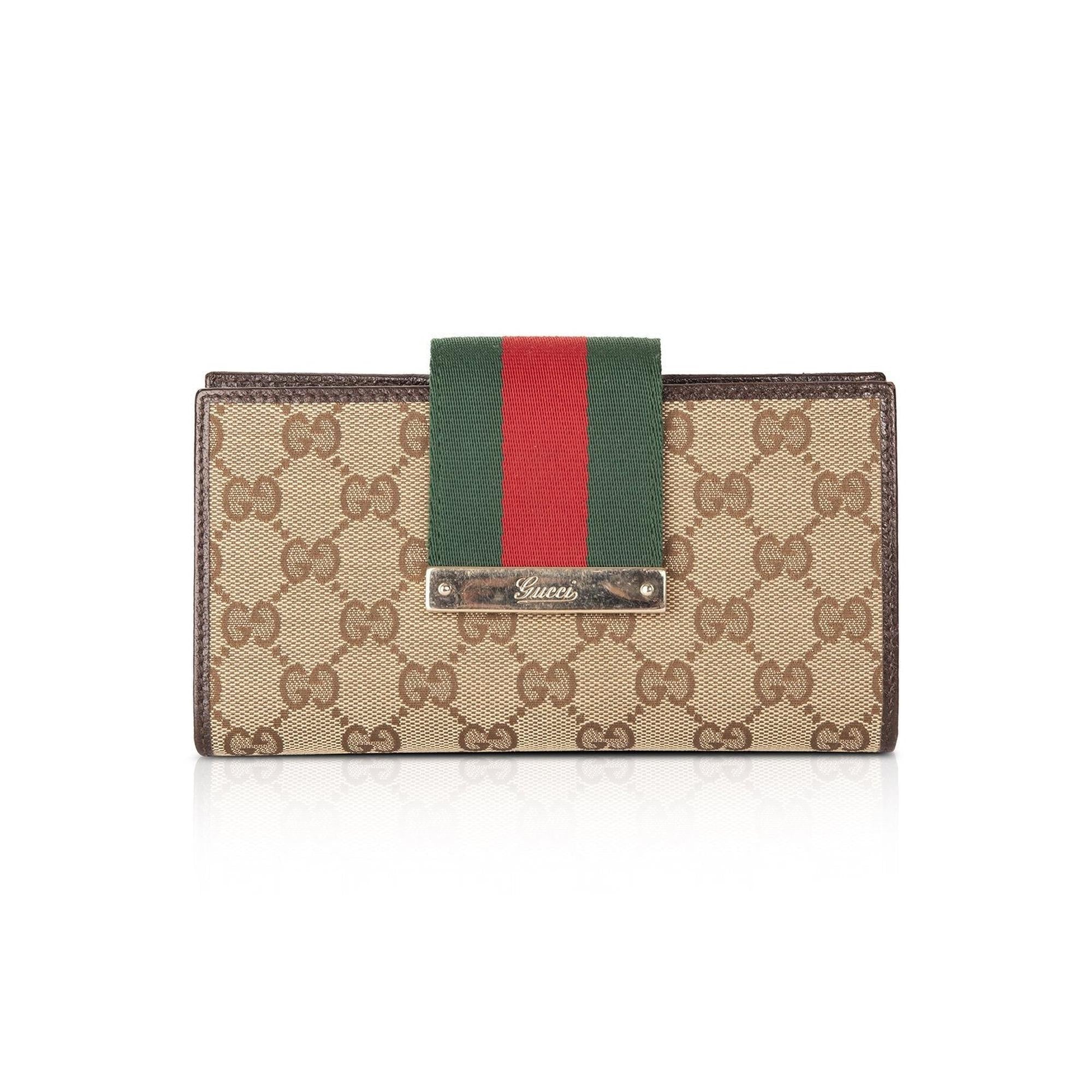 Gucci GG Canvas Web Continental Wallet