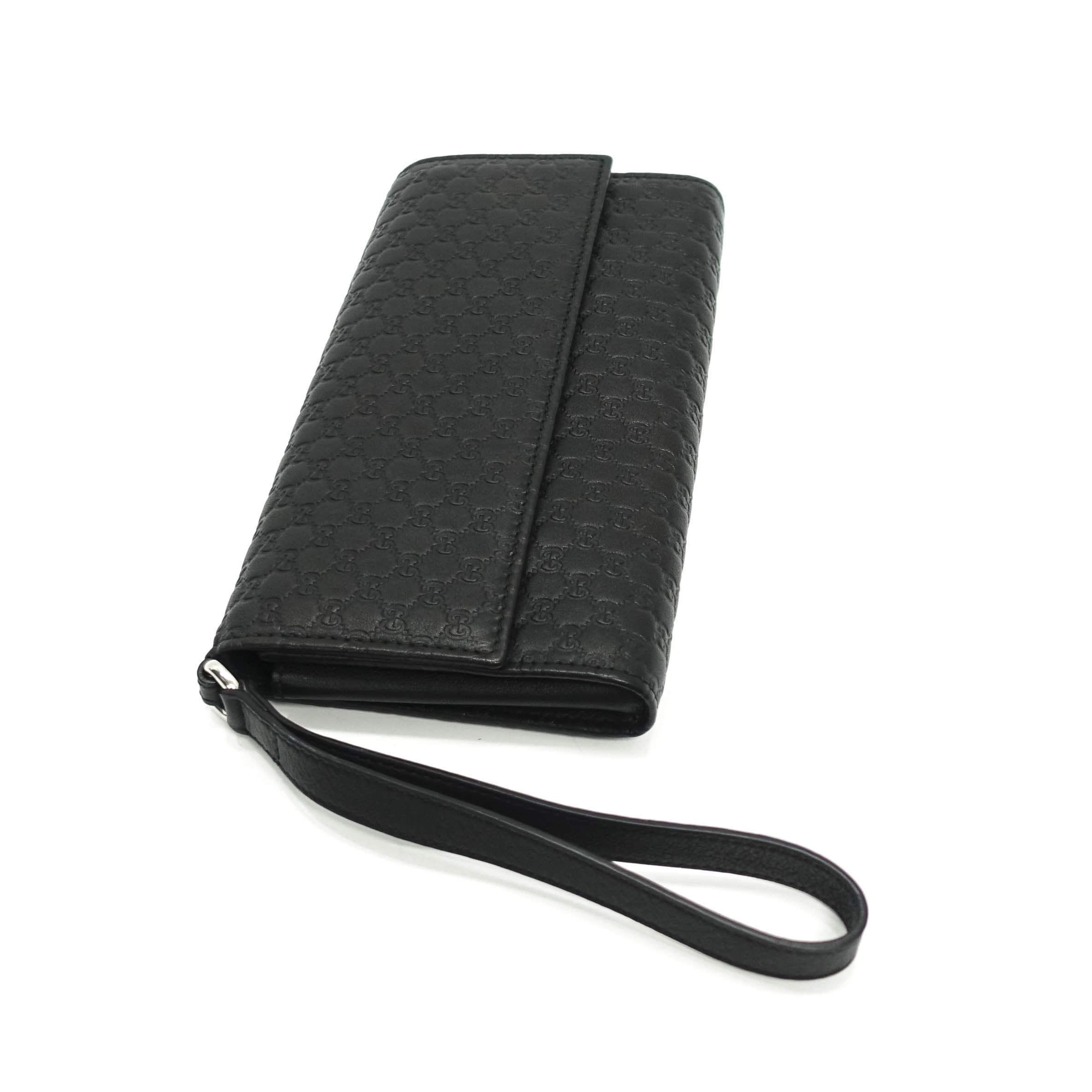 Gucci GG Guccisima Leather Travel Wristlet Wallet