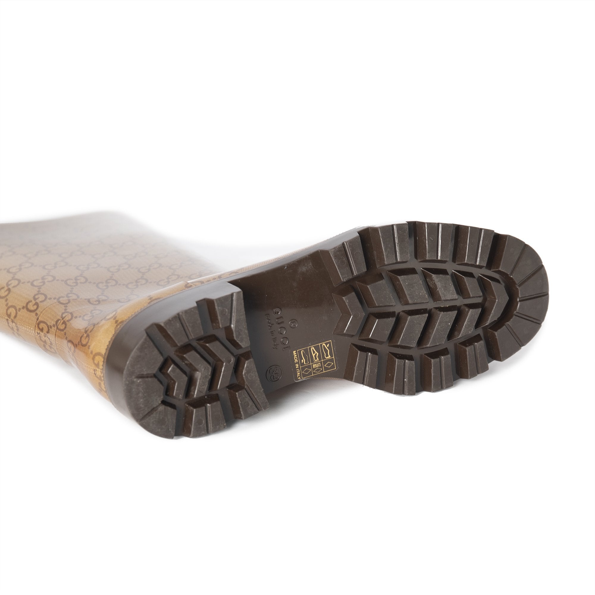 Gucci GG Logo Rain Boots, Size 39/9