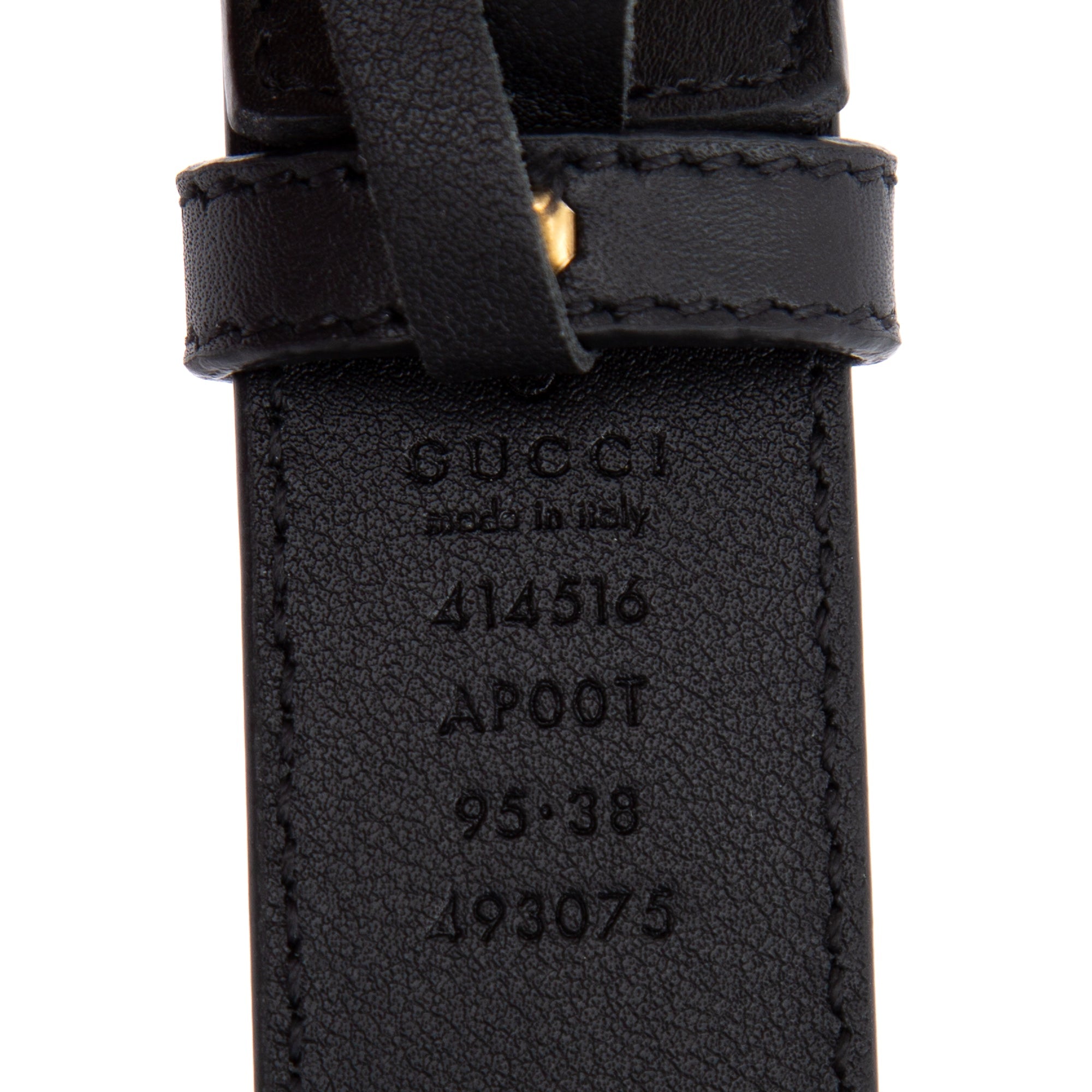 Gucci GG Marmont Black Leather Belt with Double G Buckle