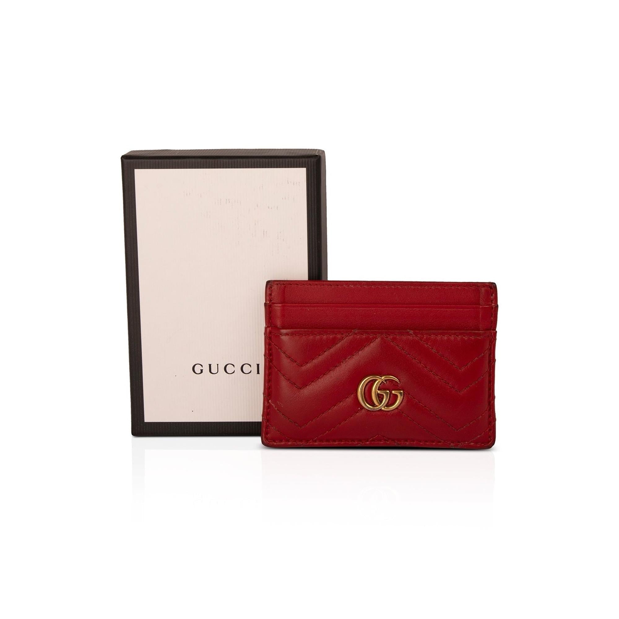 Gucci GG Marmont Card Case w/ Box