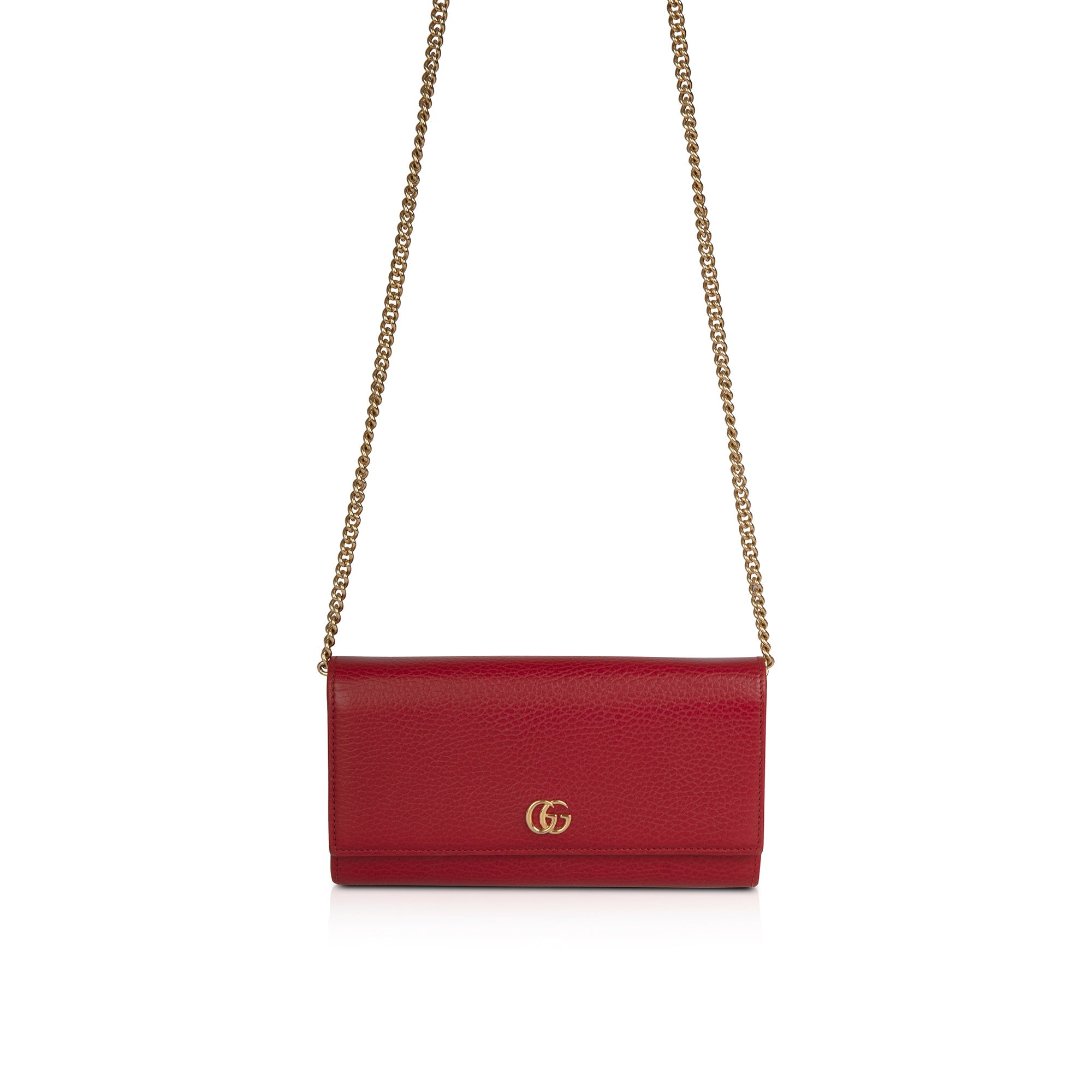 Gucci GG Marmont Leather Chain Wallet