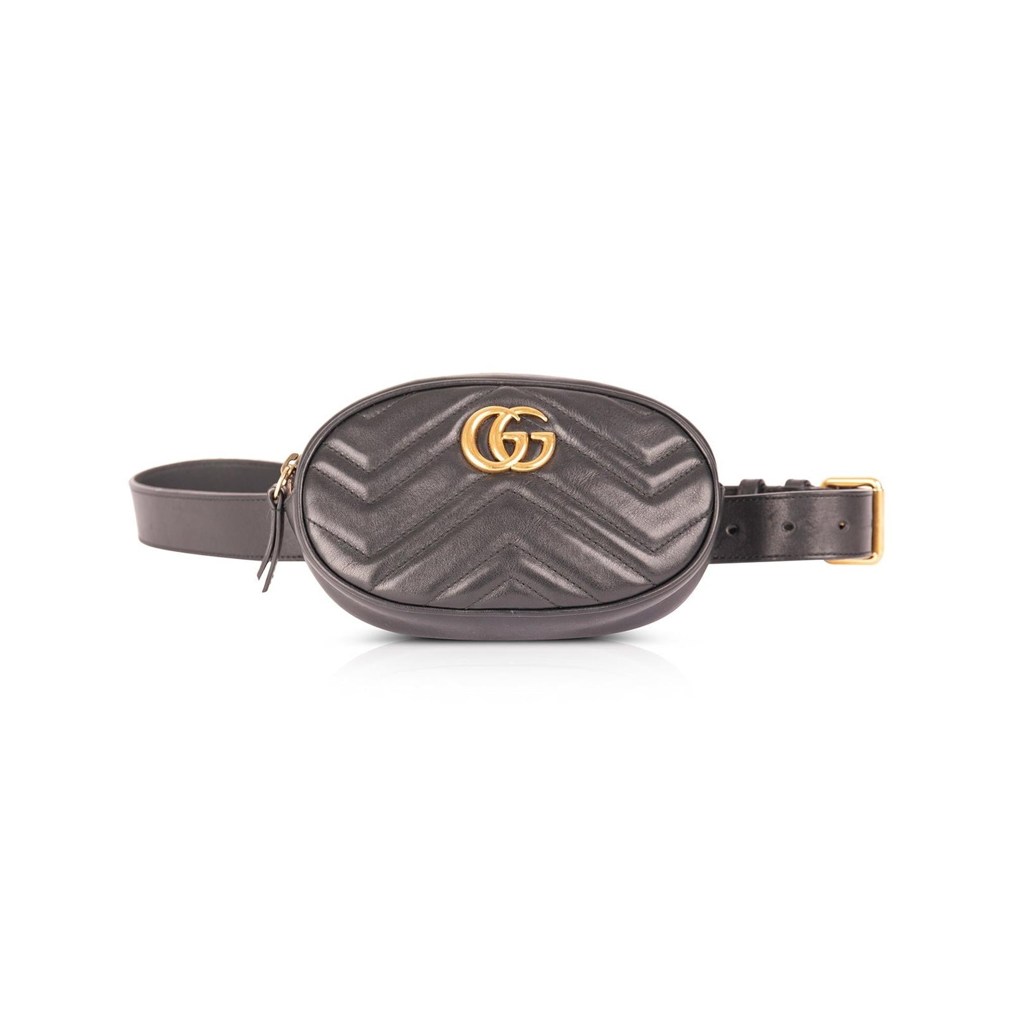 Gucci GG Marmont Matelasse Leather Belt Bag