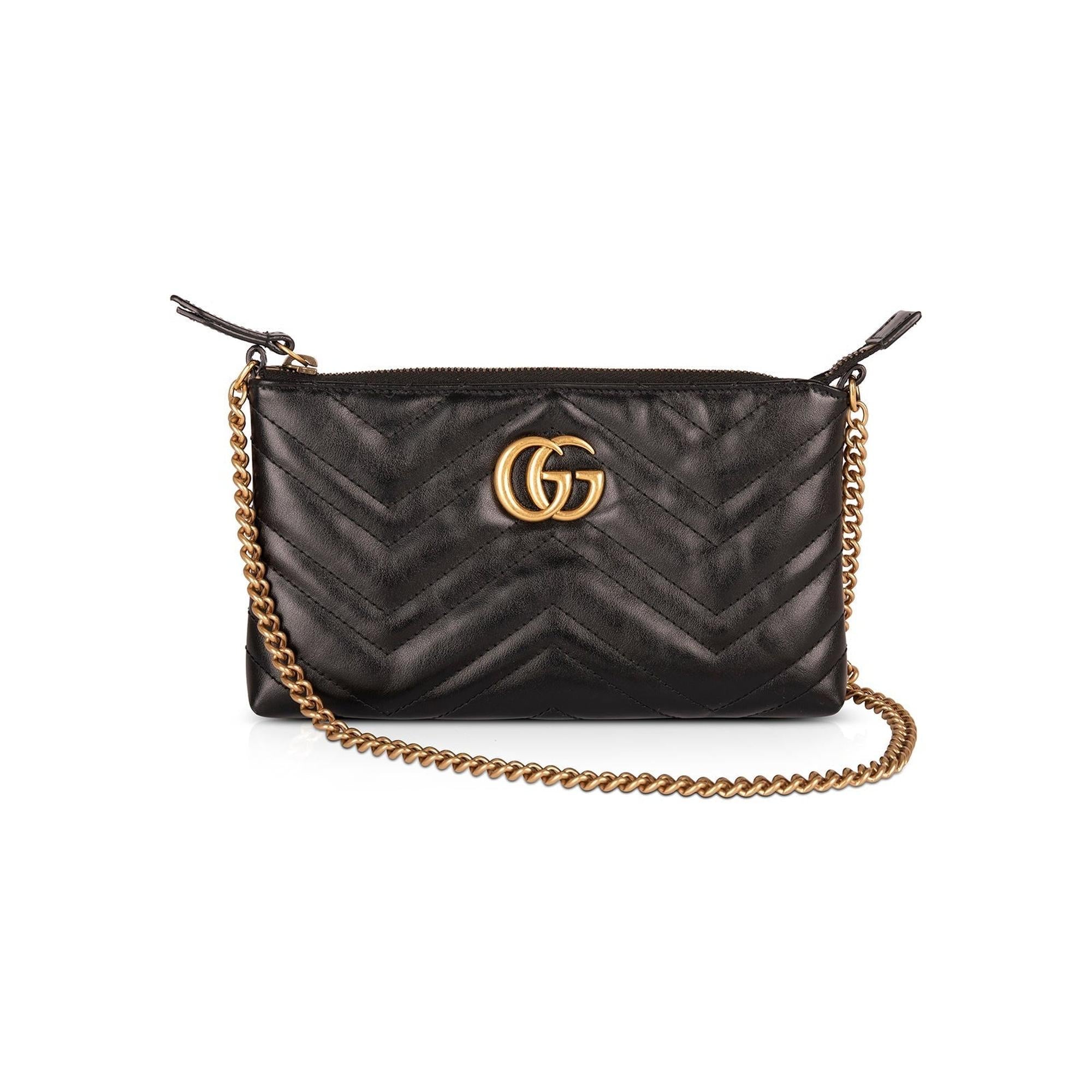 Gucci GG Marmont Matelasse Mini Chain Bag w/ Box