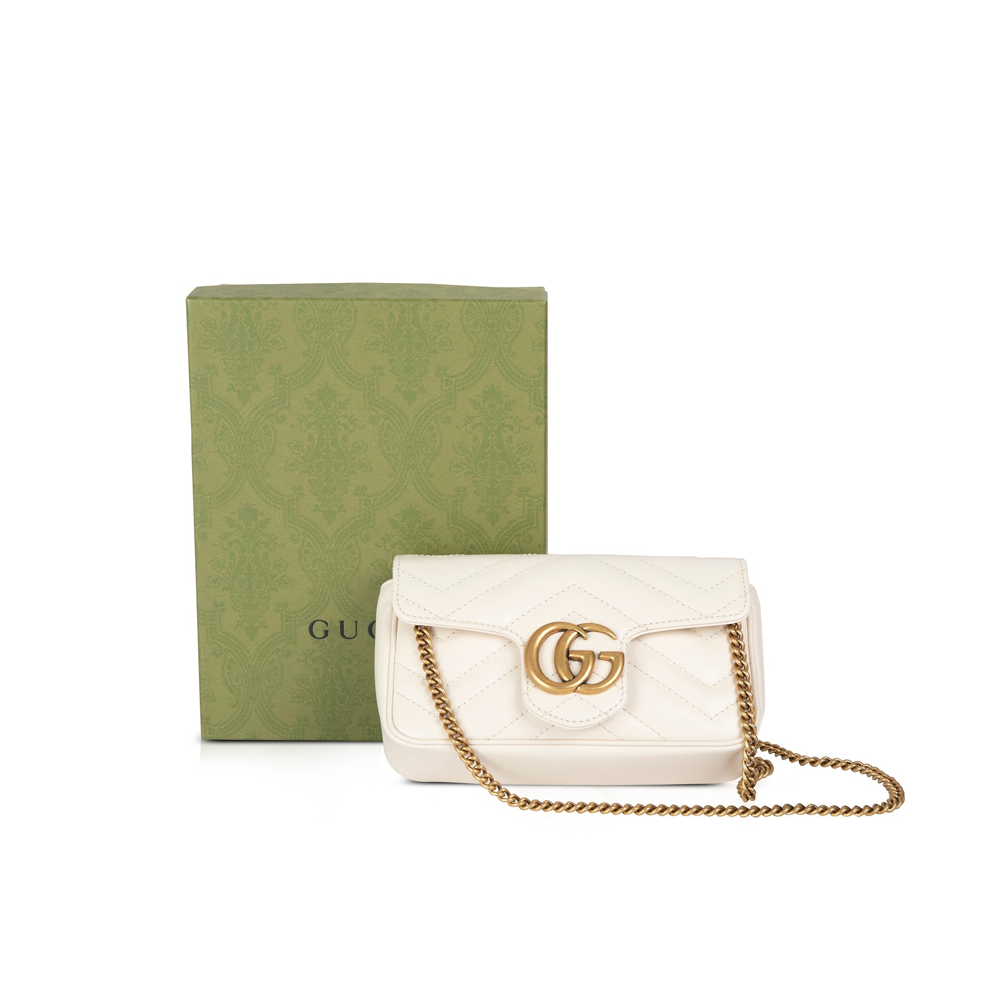 Gucci GG Marmont Matelasse Super Mini Bag w/ Box