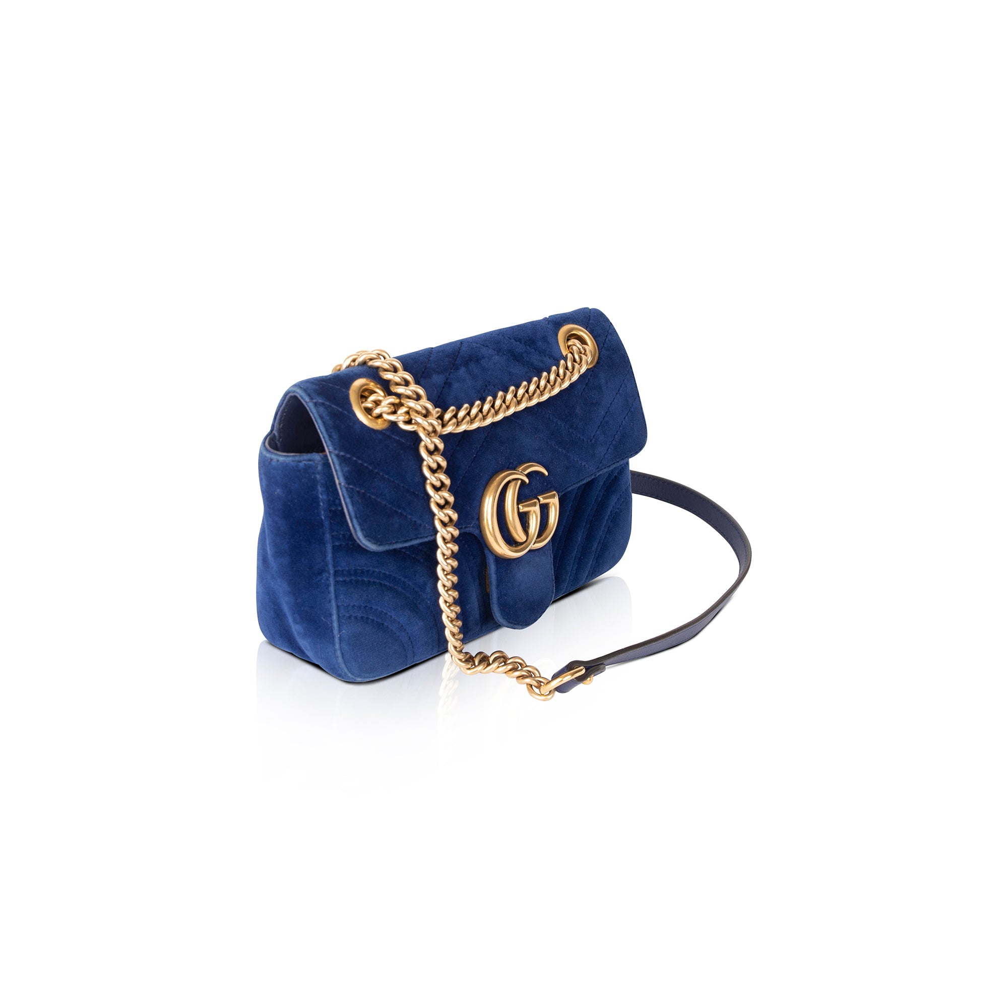 Gucci GG Marmont Matelasse Velvet Mini Bag
