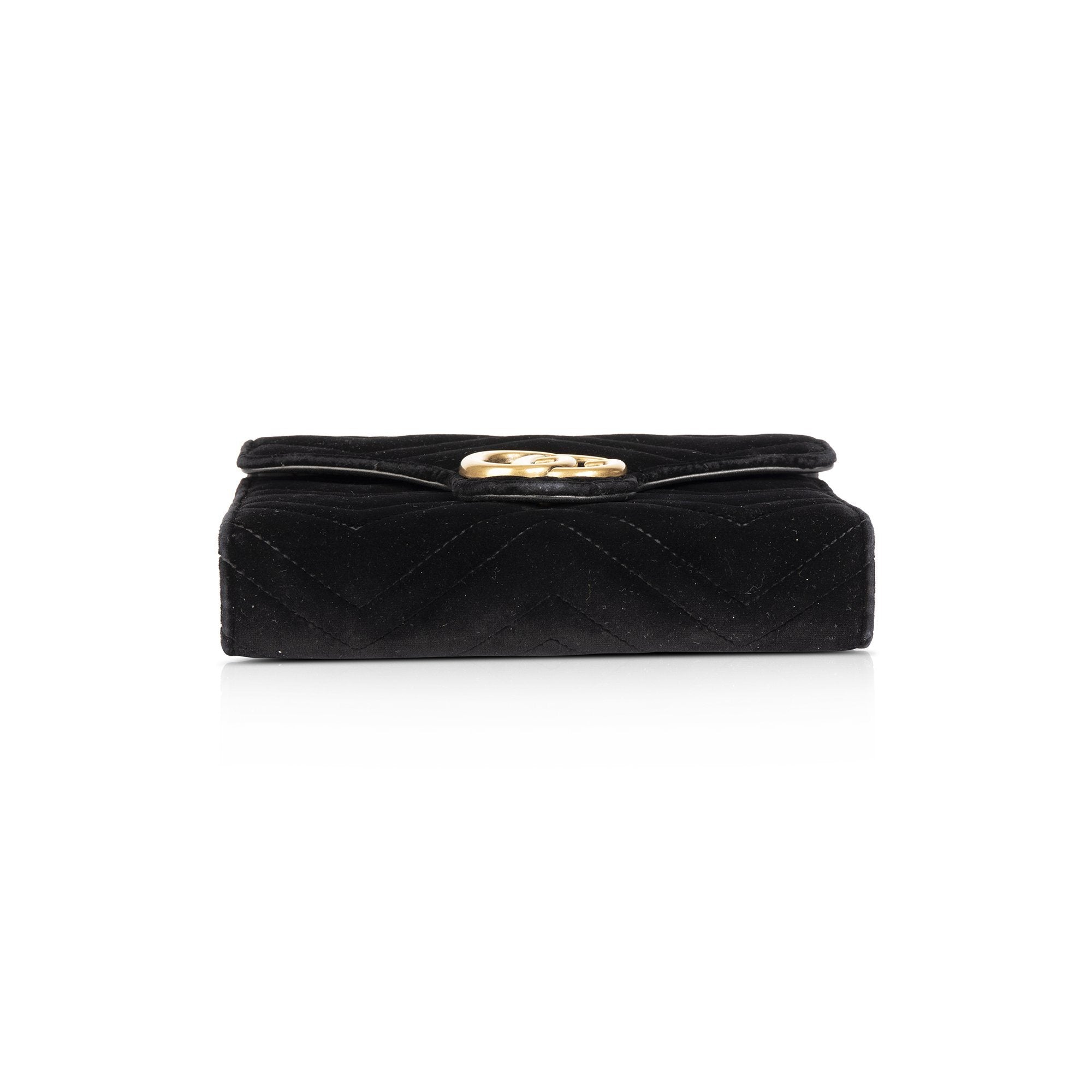 Gucci GG Marmont Matelasse Velvet Mini Bag w/ Box
