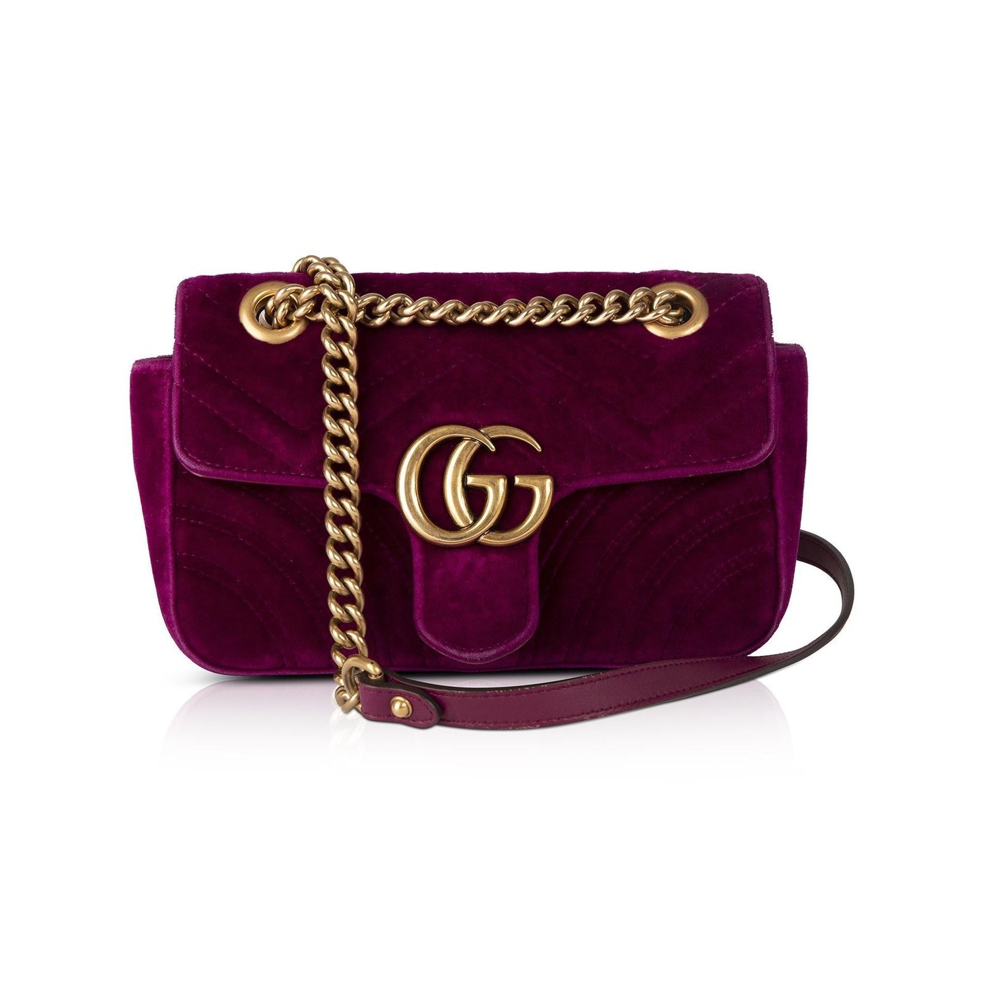 Gucci GG Marmont Matelasse Velvet Mini Bag