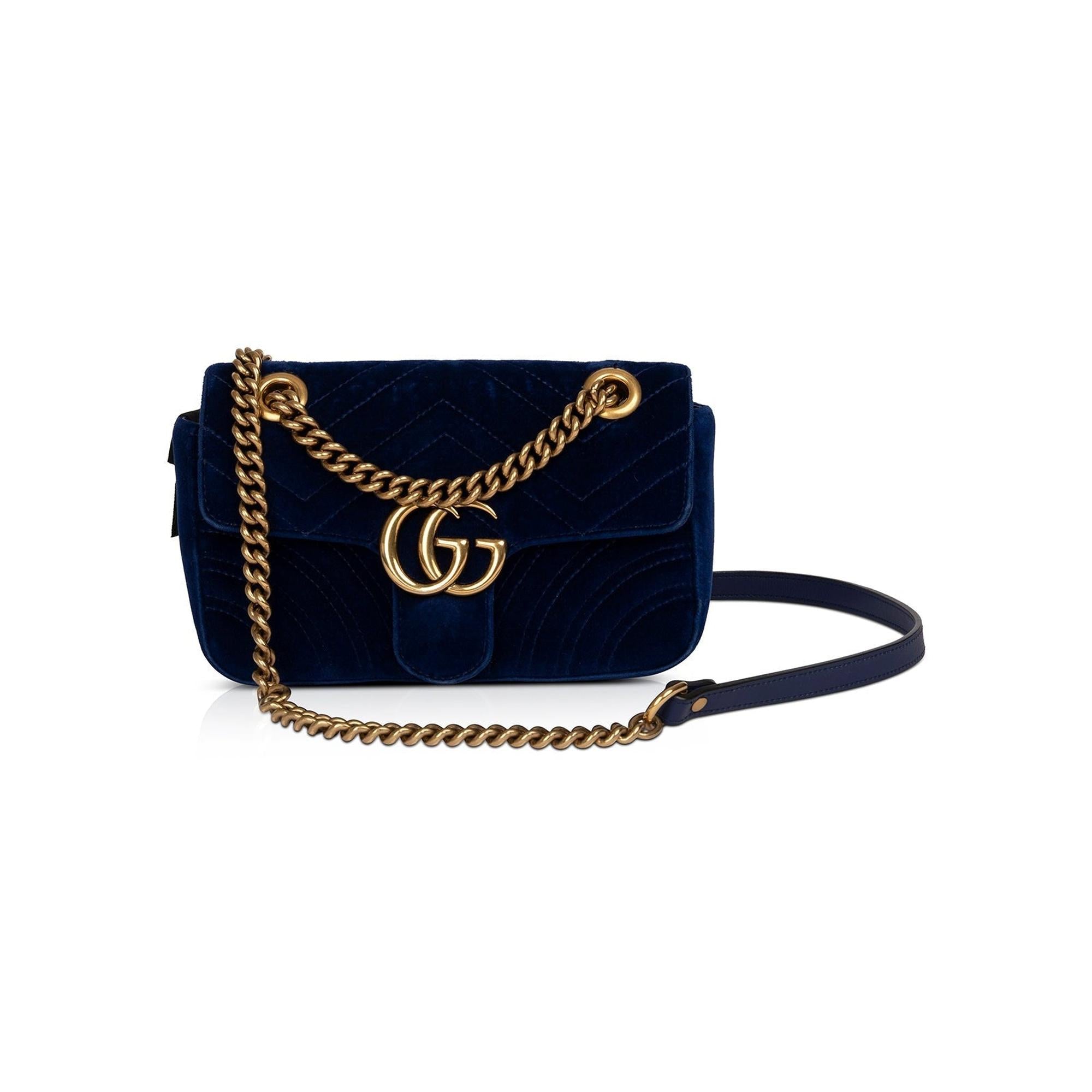 Gucci GG Marmont Matelasse Velvet Mini Bag