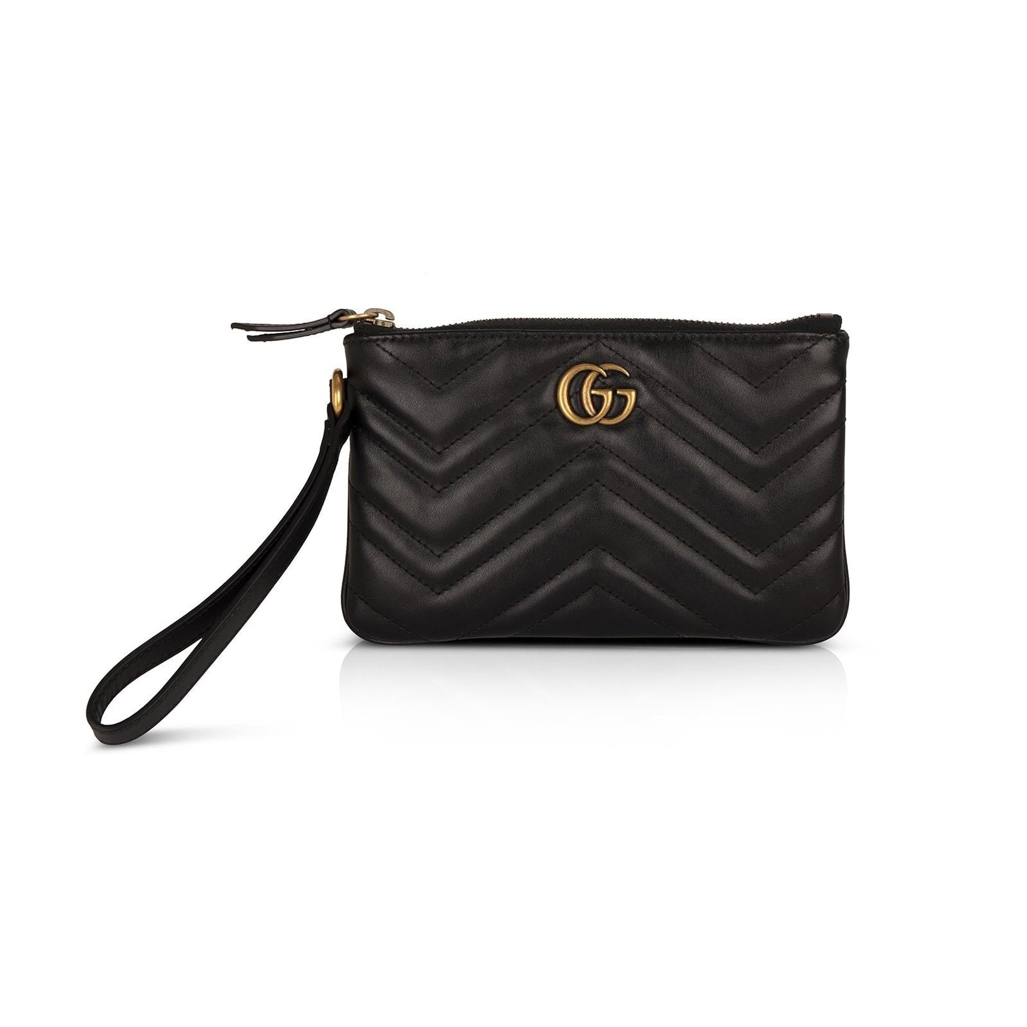 Gucci GG Marmont Matelasse Wrist Wallet
