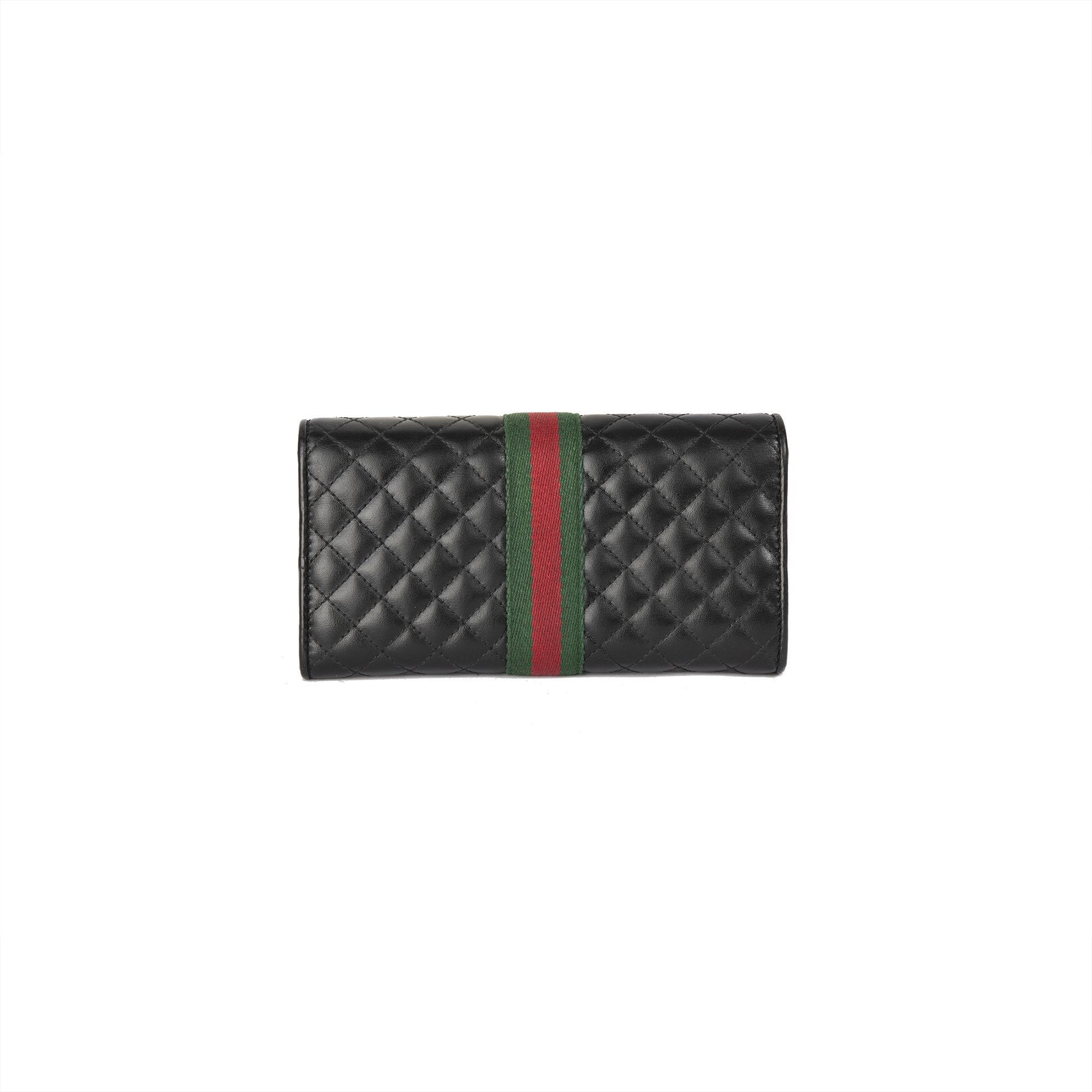 Gucci GG Marmont Quilted Leather Web Continental Wallet