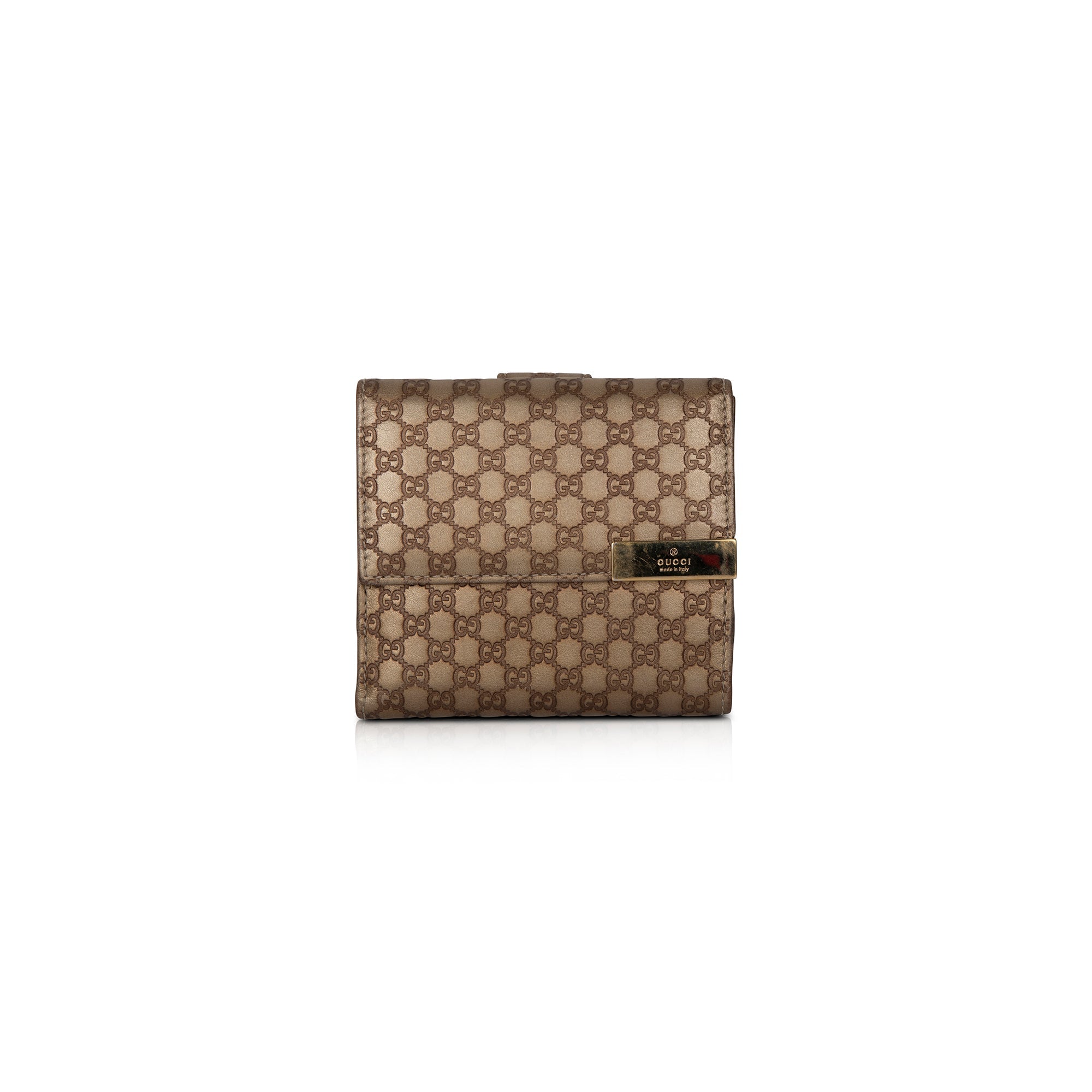 Gucci GG Microguccissima Compact Wallet w/ Box