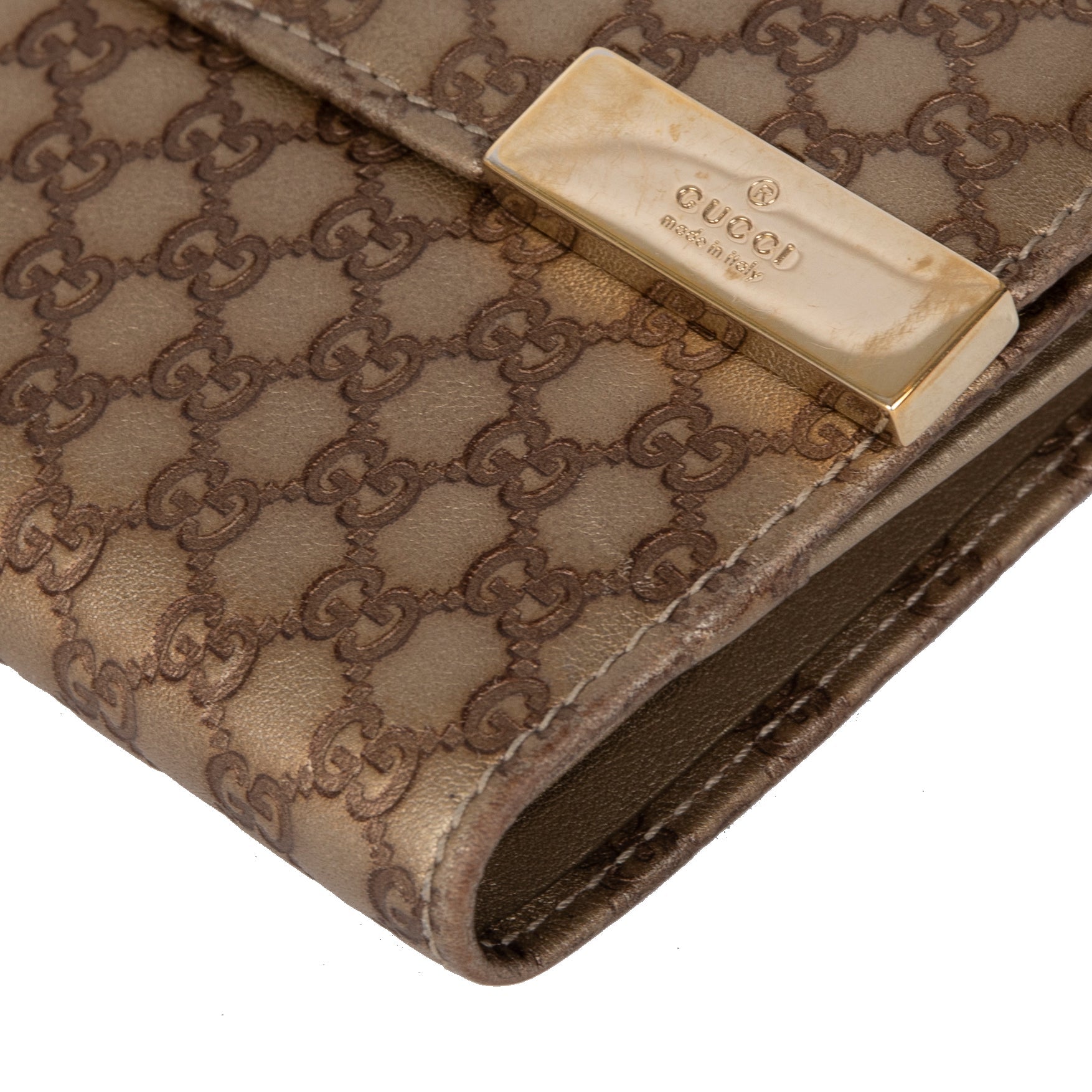 Gucci GG Microguccissima Compact Wallet w/ Box