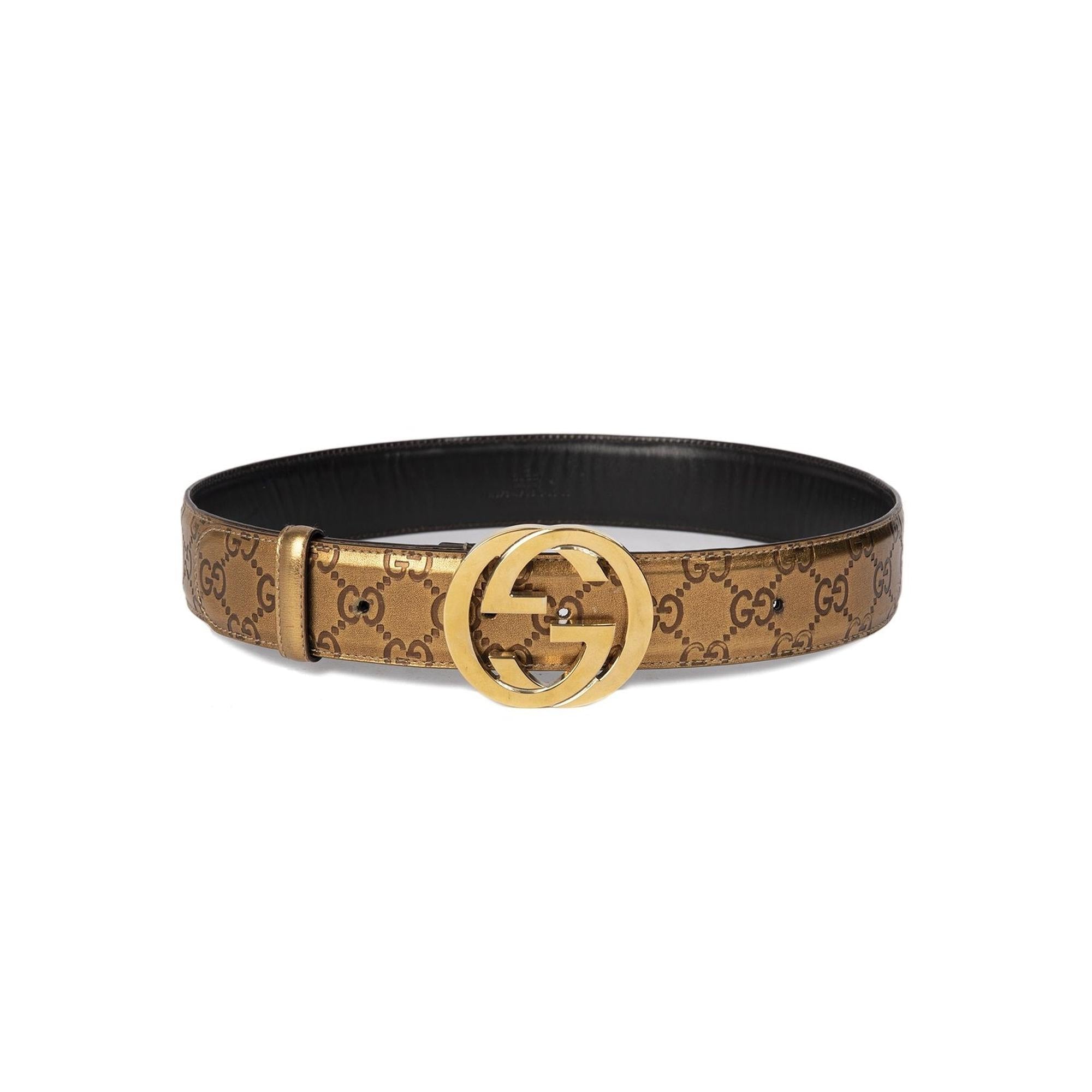 Gucci GG Signature Leather Belt