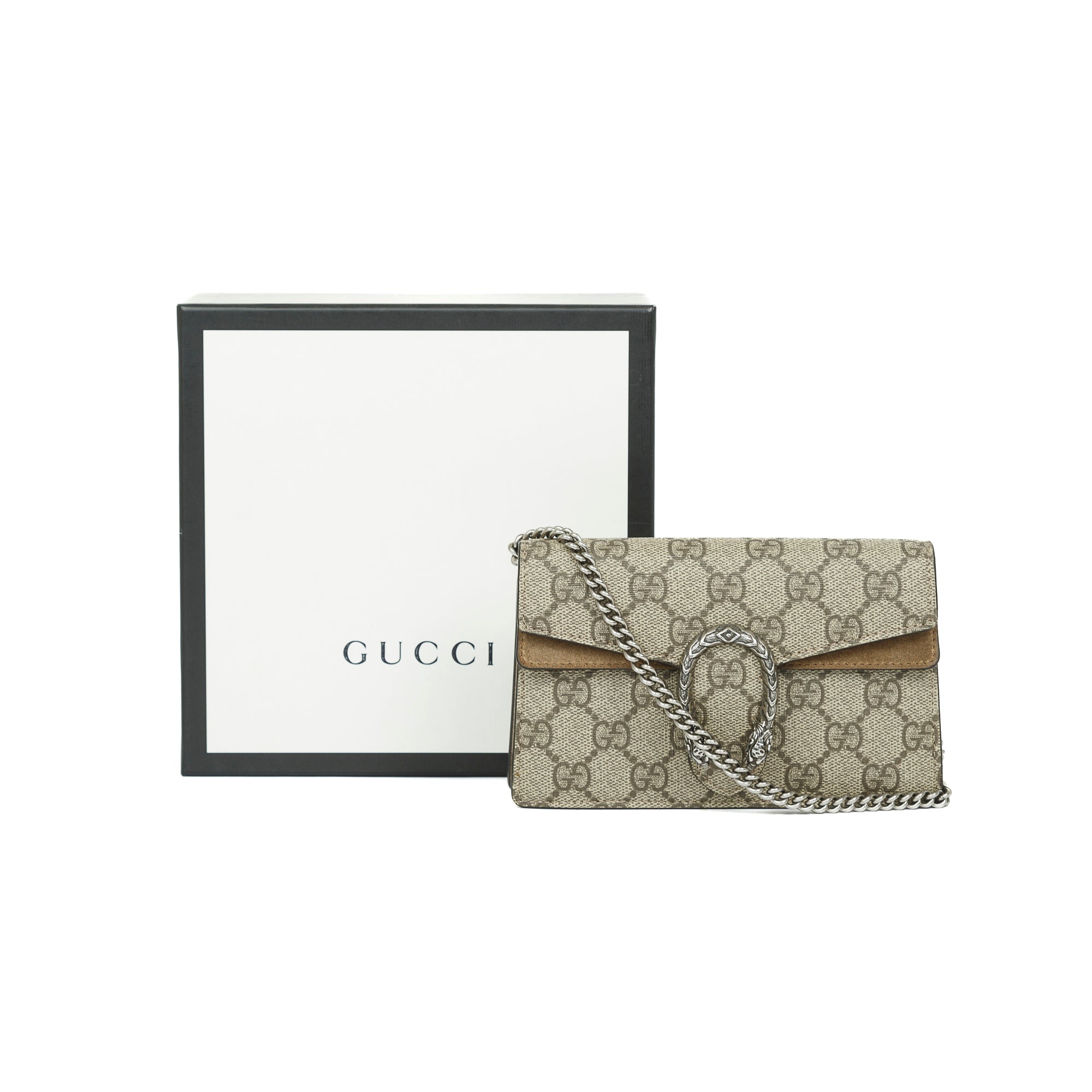 Gucci GG Supreme Dionysus Super Mini Bag w/ Box