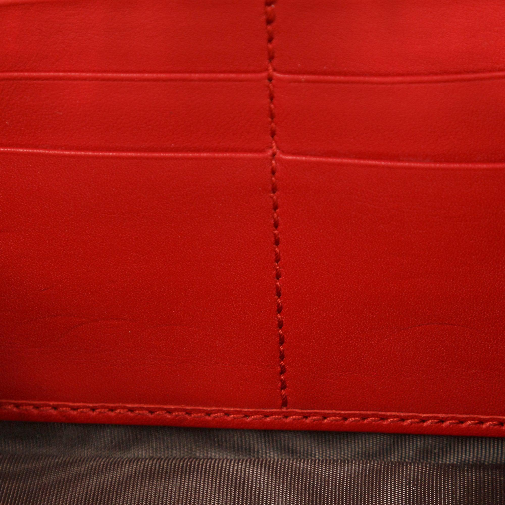 Gucci GG Supreme Embroidered Rainbow Love Zip Around Wallet