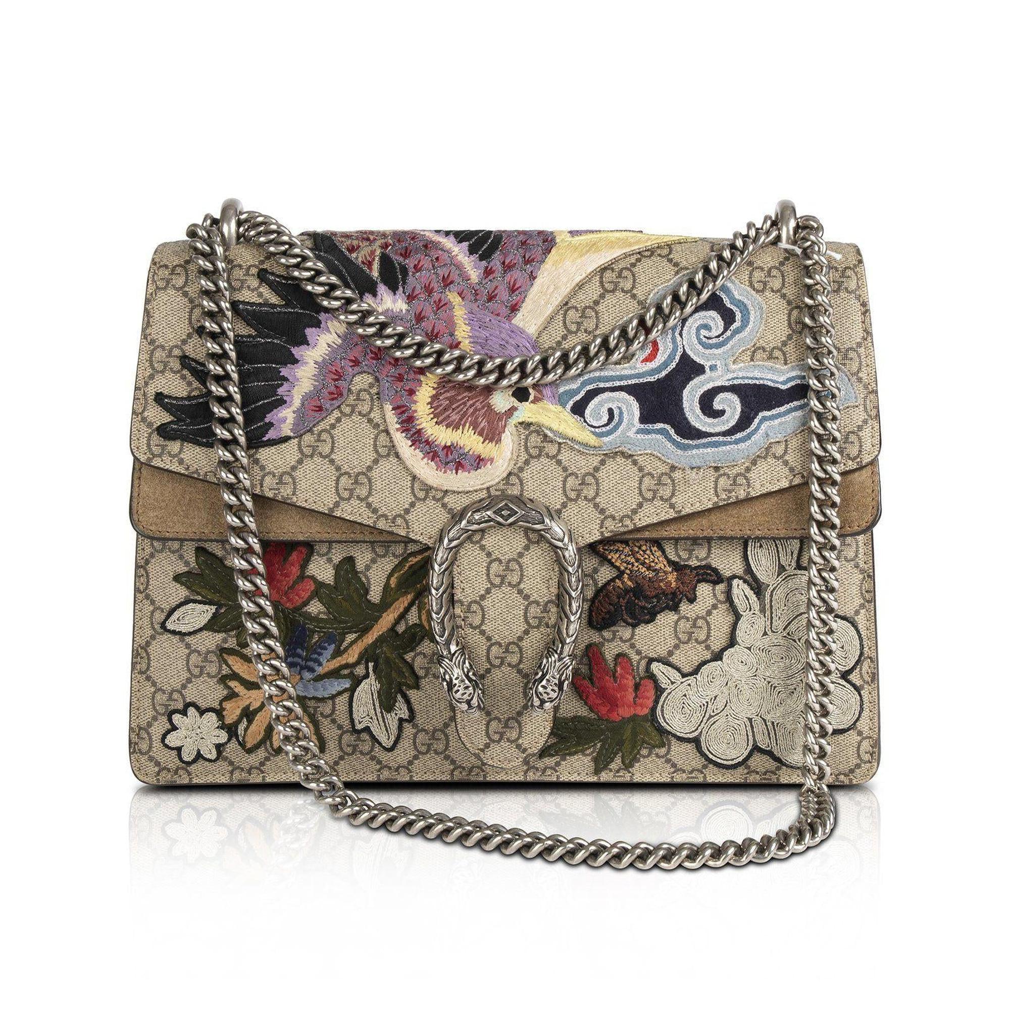 Gucci GG Supreme Medium Bird Dionysus Shoulder Bag