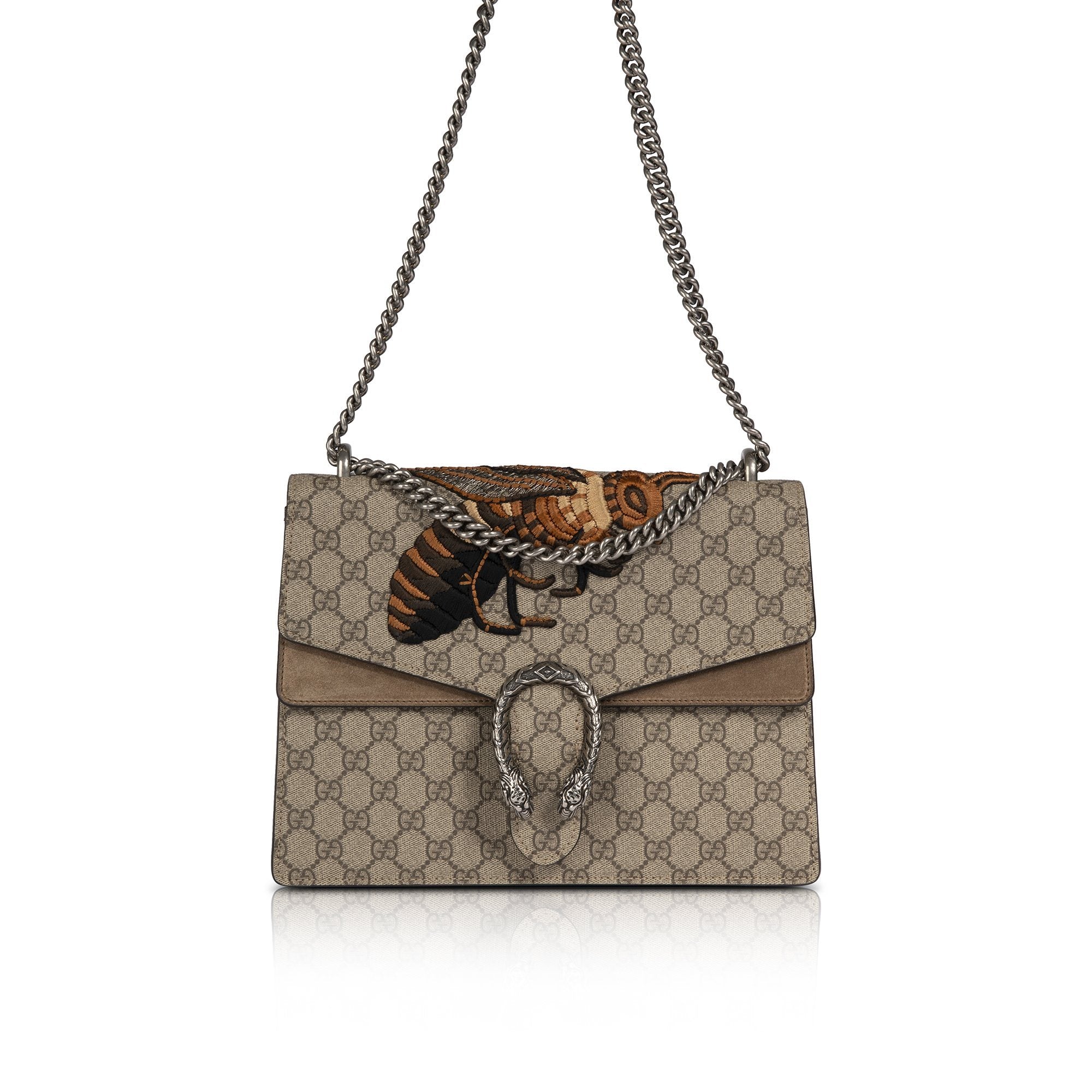 Gucci GG Supreme Medium Dionysus Bee Shoulder Bag