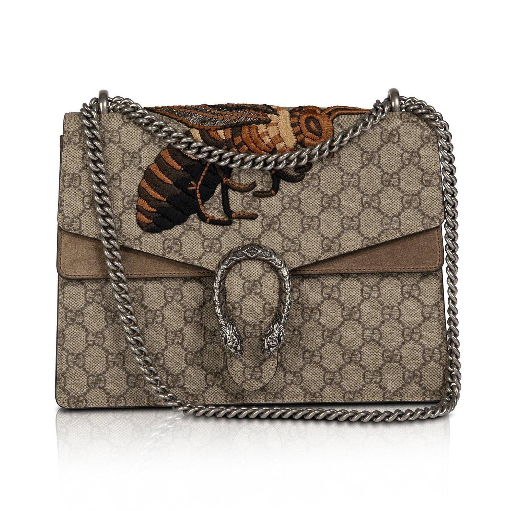 Gucci GG Supreme Medium Dionysus Bee Shoulder Bag