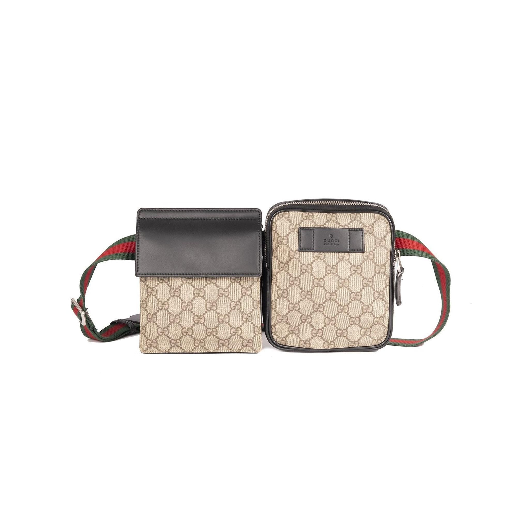 Gucci GG Supreme Web Double Belt Bag
