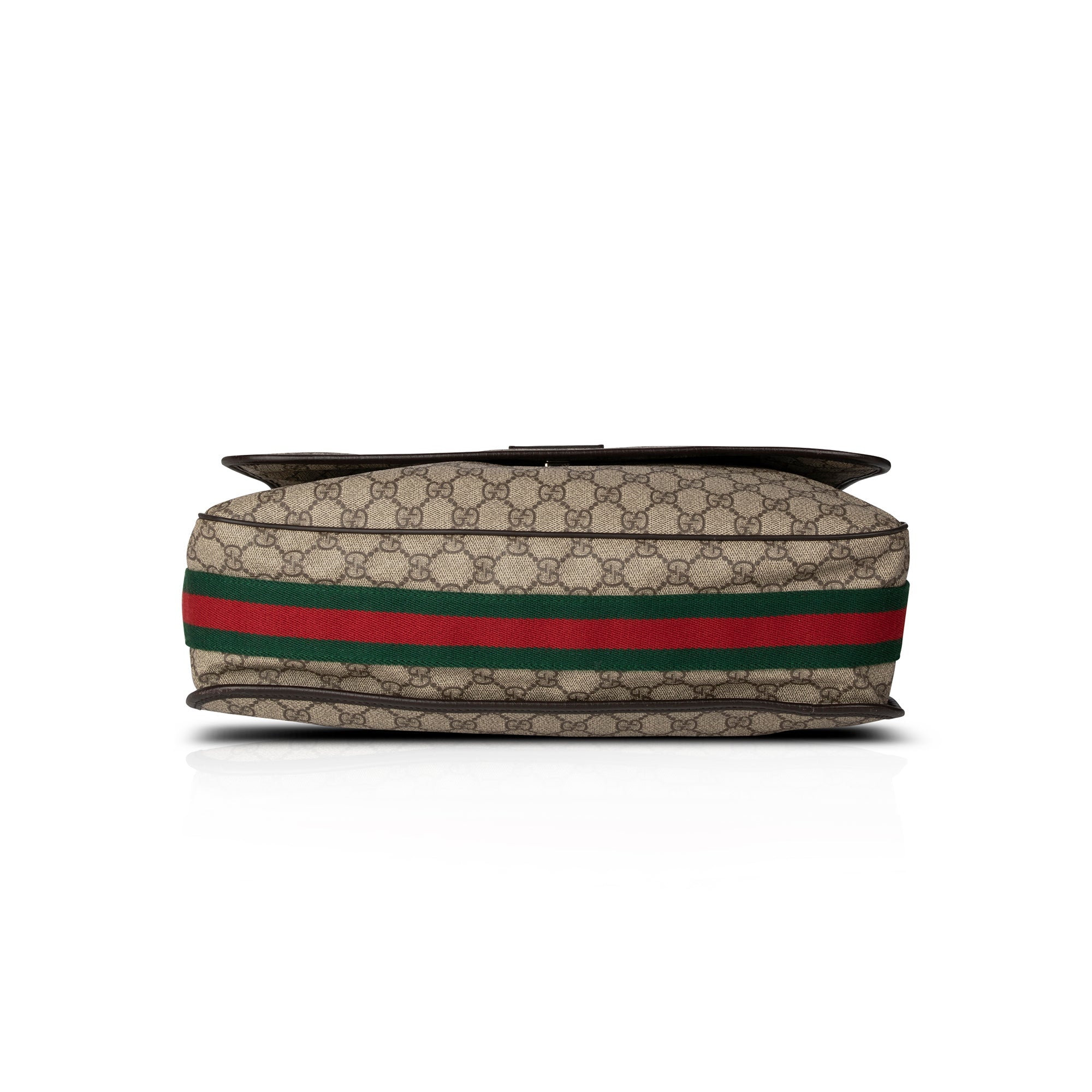 Gucci GG Supreme Web Large Flap Messenger Bag