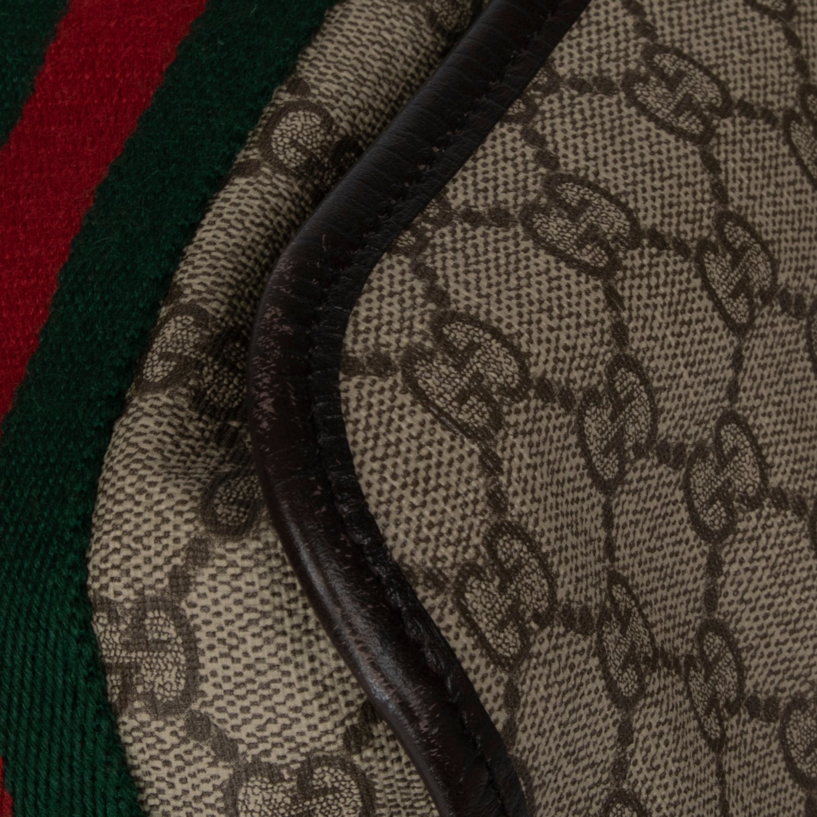 Gucci GG Supreme Web Large Flap Messenger Bag