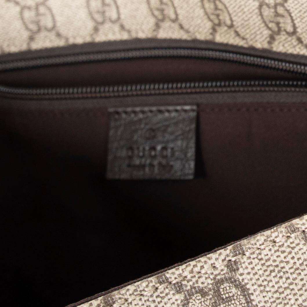 Gucci GG Supreme Web Large Flap Messenger Bag