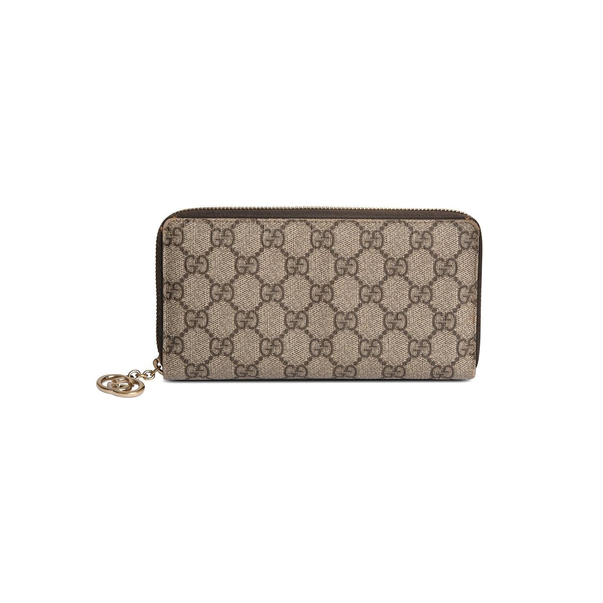 Gucci GG Supreme Zip Around Wallet