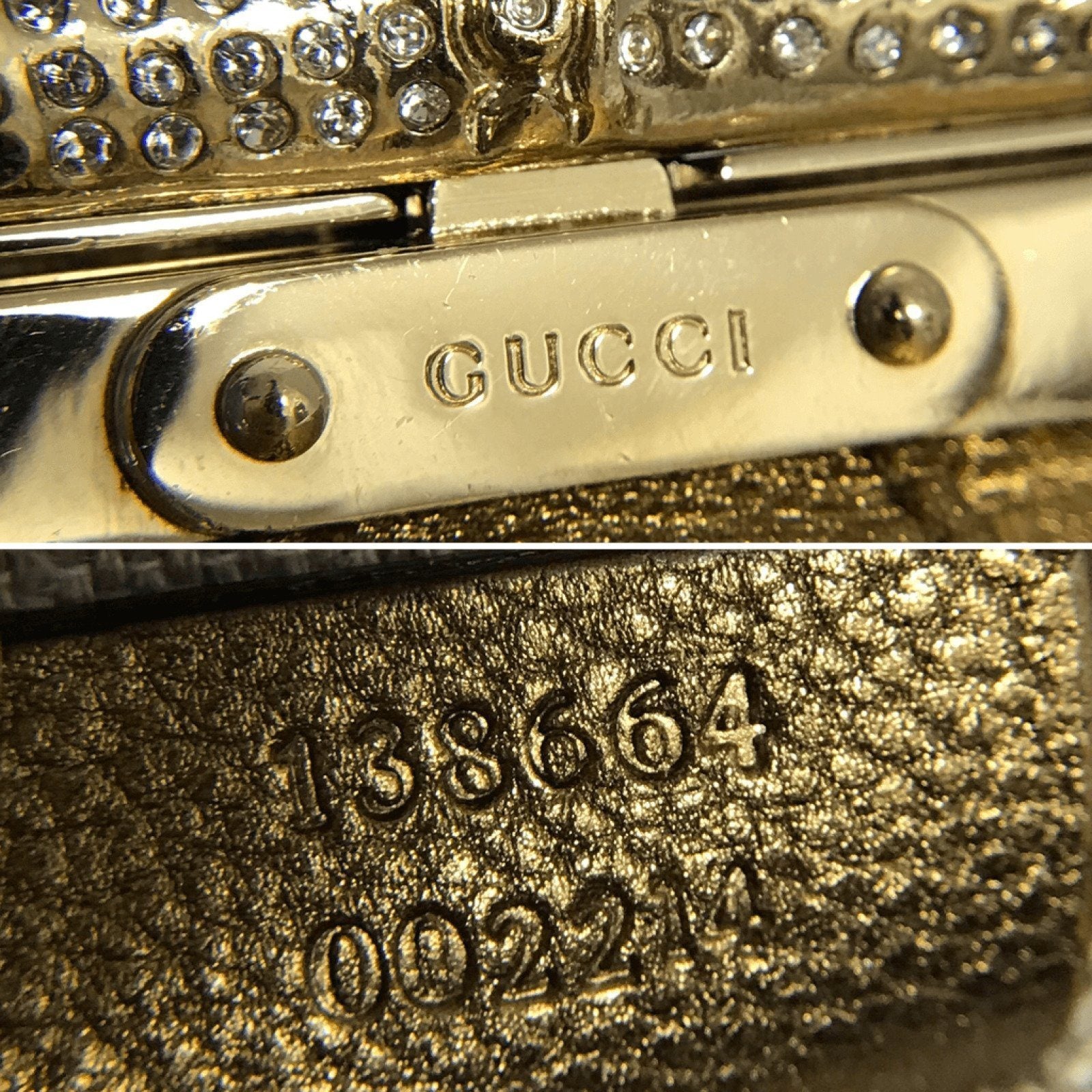 Gucci Gold Le Gold Swarovski Bamboo Chain Eveneing Bag