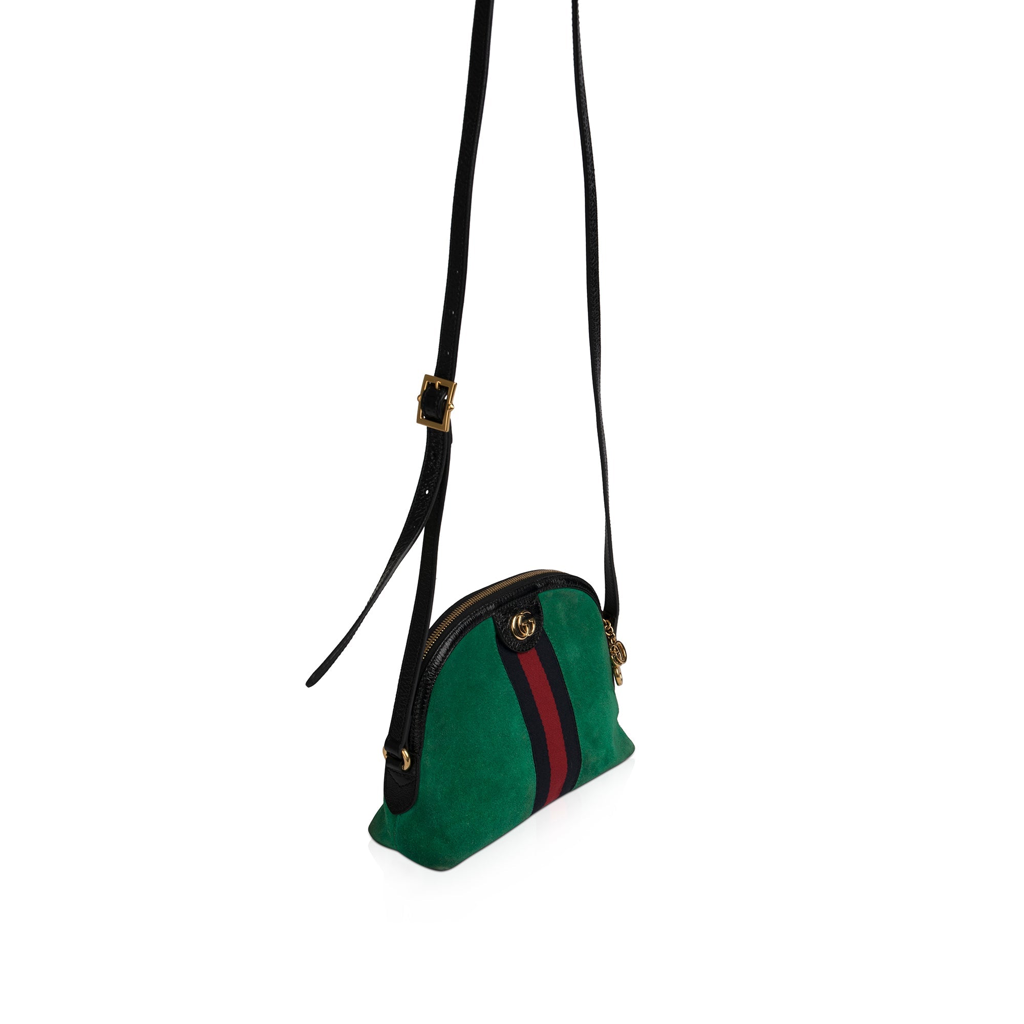 Gucci Green Suede Small Ophidia Crossbody Bag
