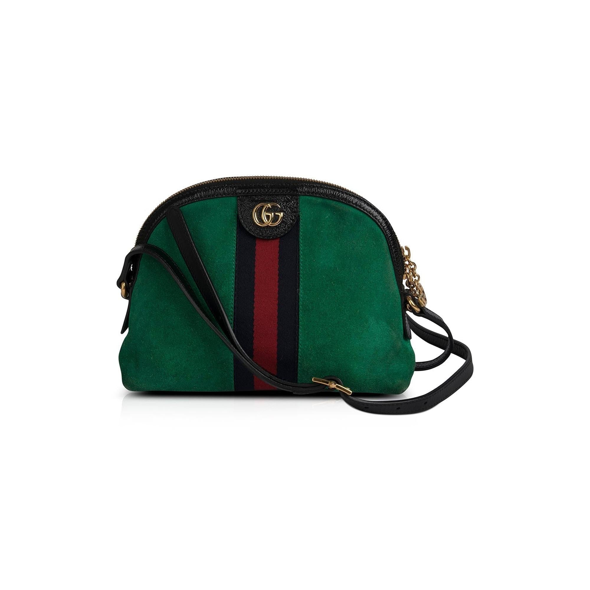 Gucci Green Suede Small Ophidia Crossbody Bag