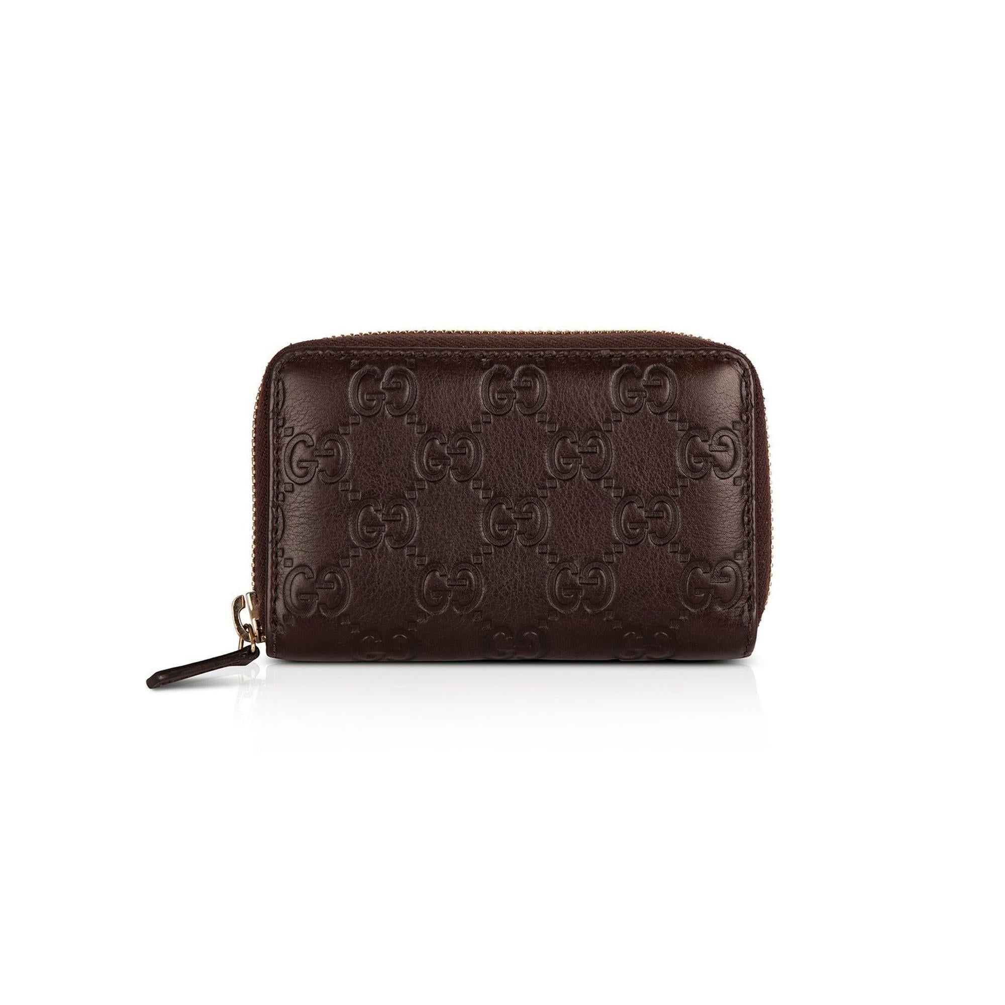 Gucci Guccissima Leather Card Case