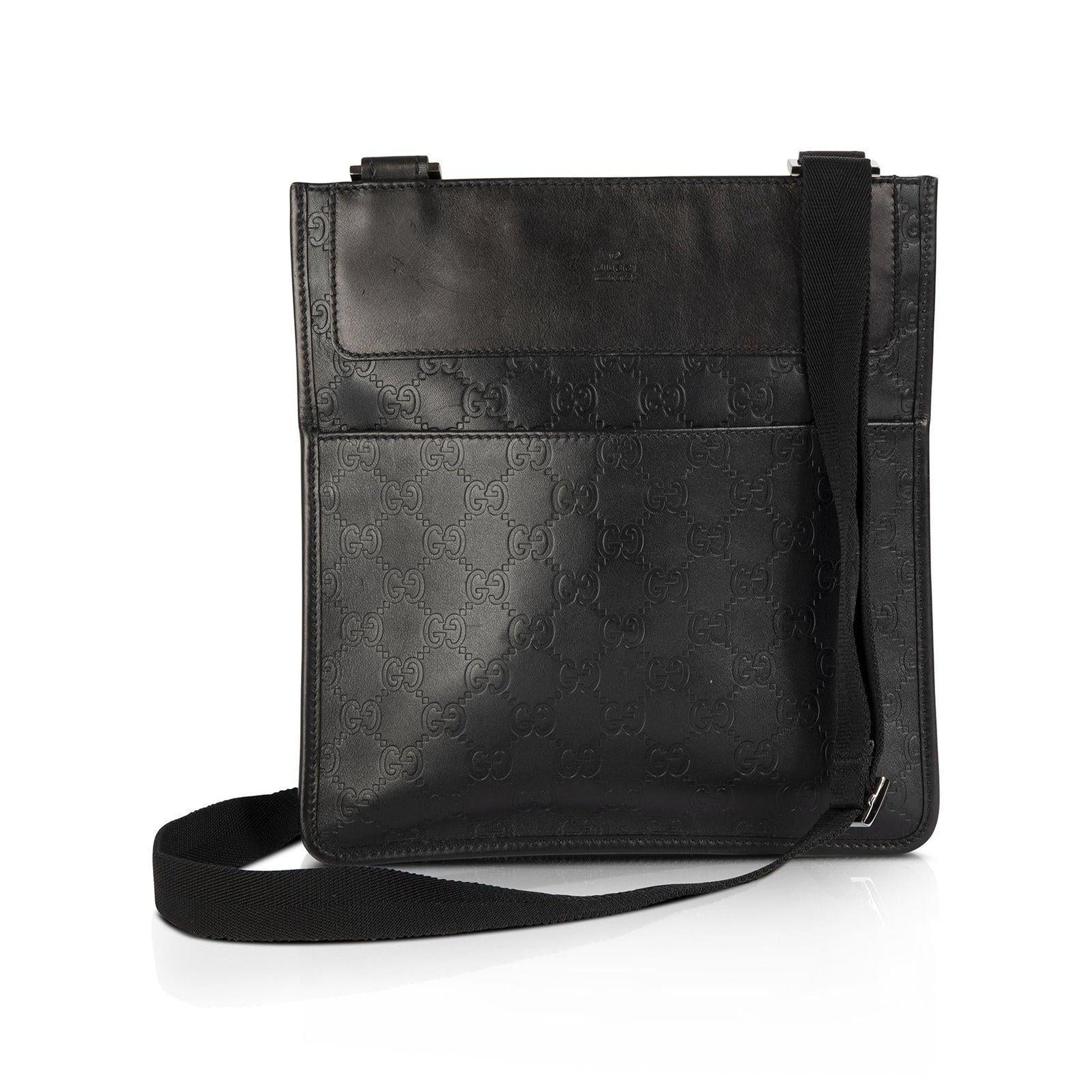 Gucci Guccissima Leather Messenger Bag