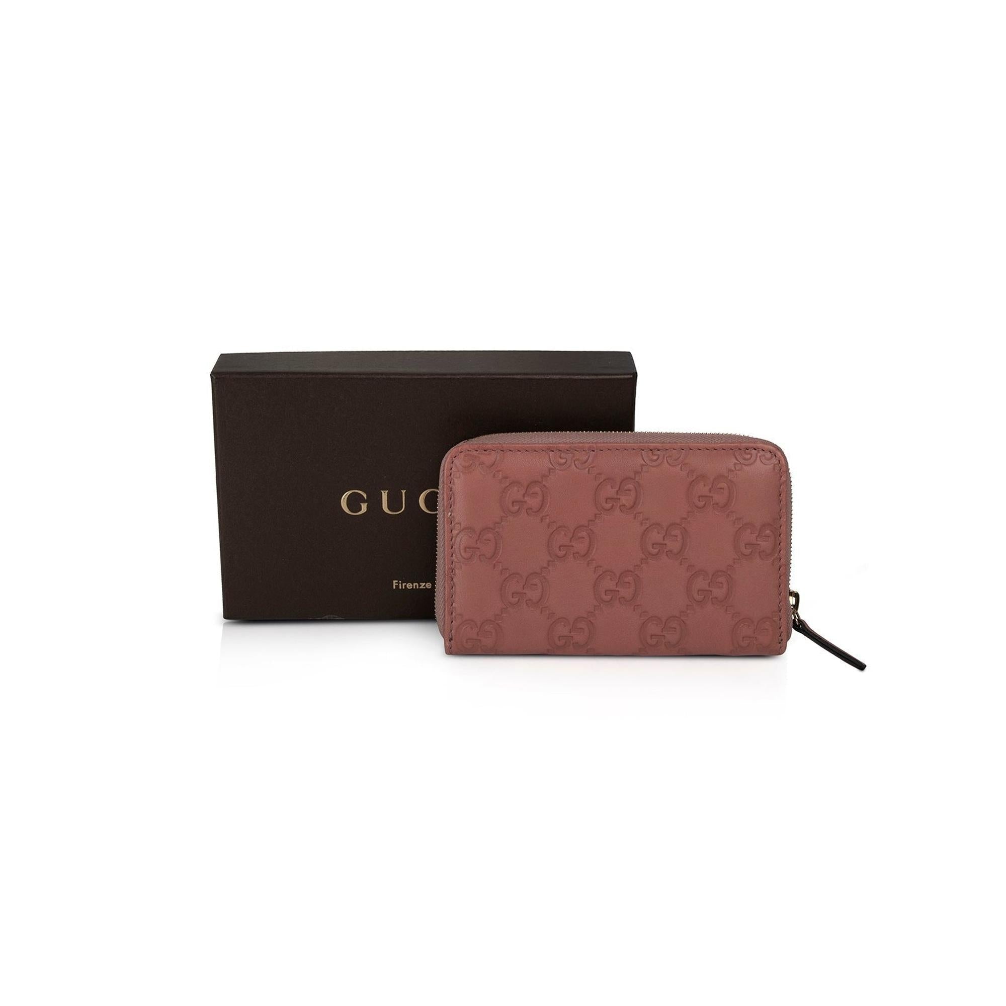 Gucci Guccissima Signature Card Case w/ Box