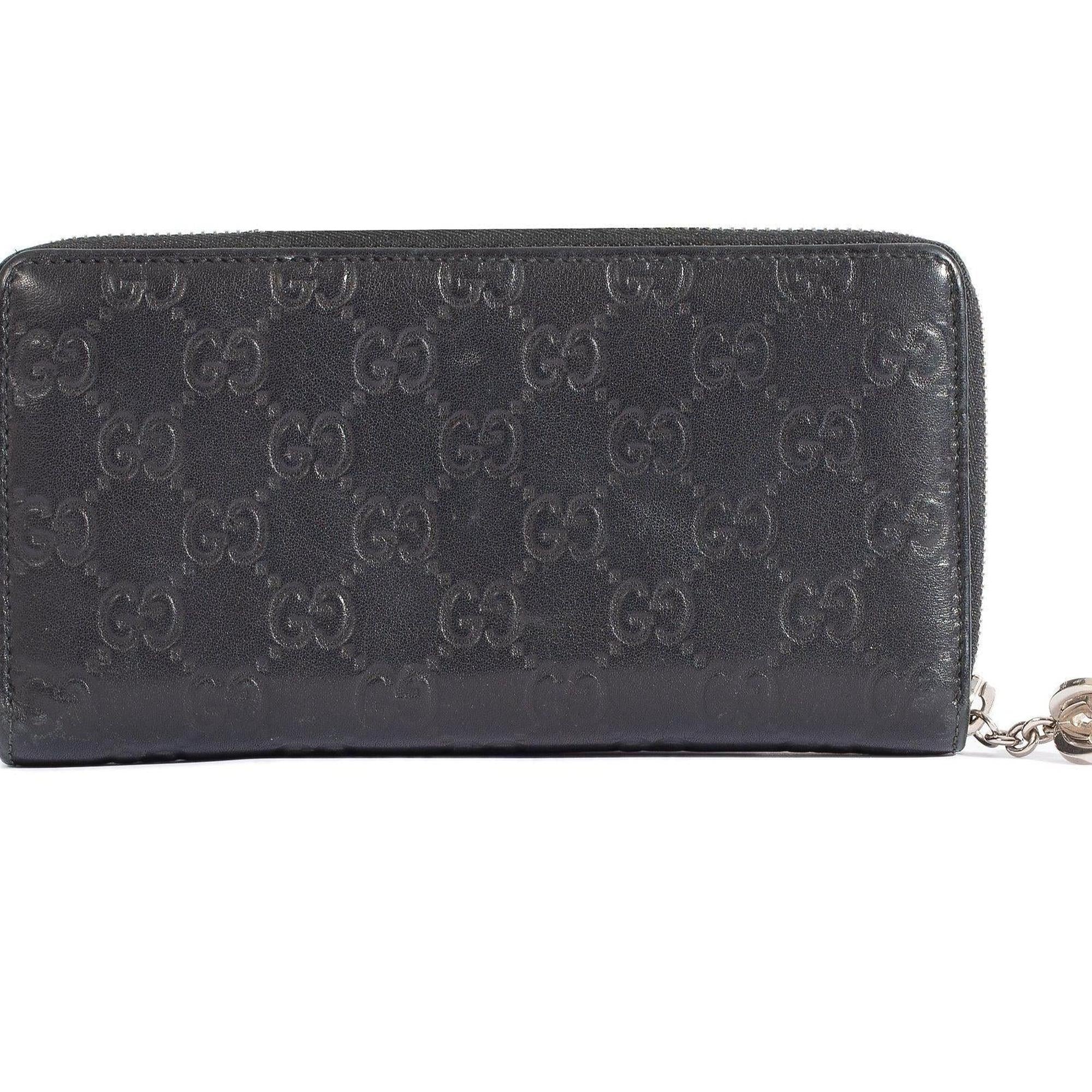Gucci Guccissima Signature Twins Zip Around Wallet