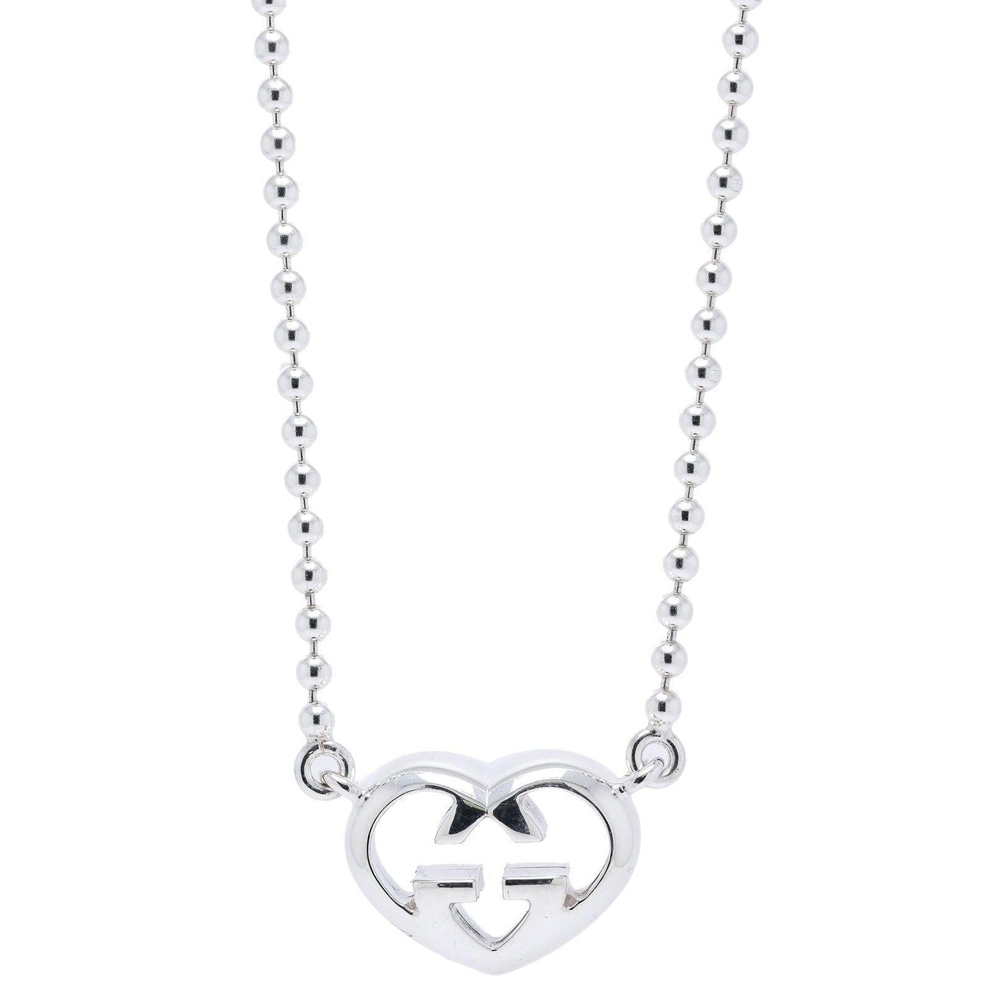 Gucci Heart Britt Heart Pendant Necklace w/ Box