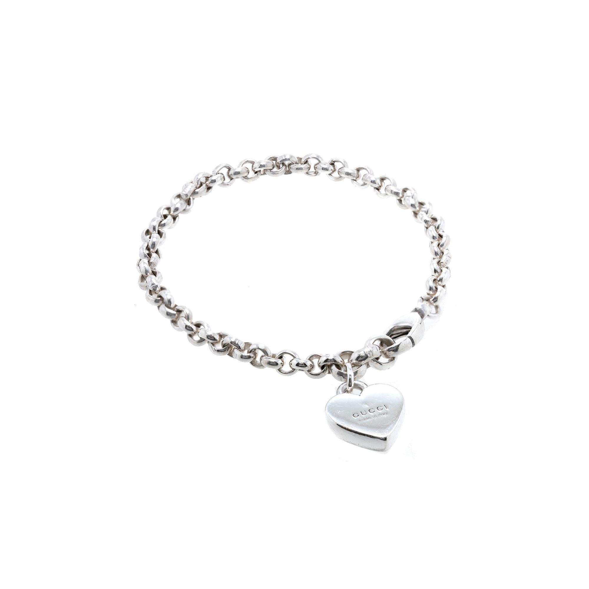 Gucci Heart Charm Bracelet