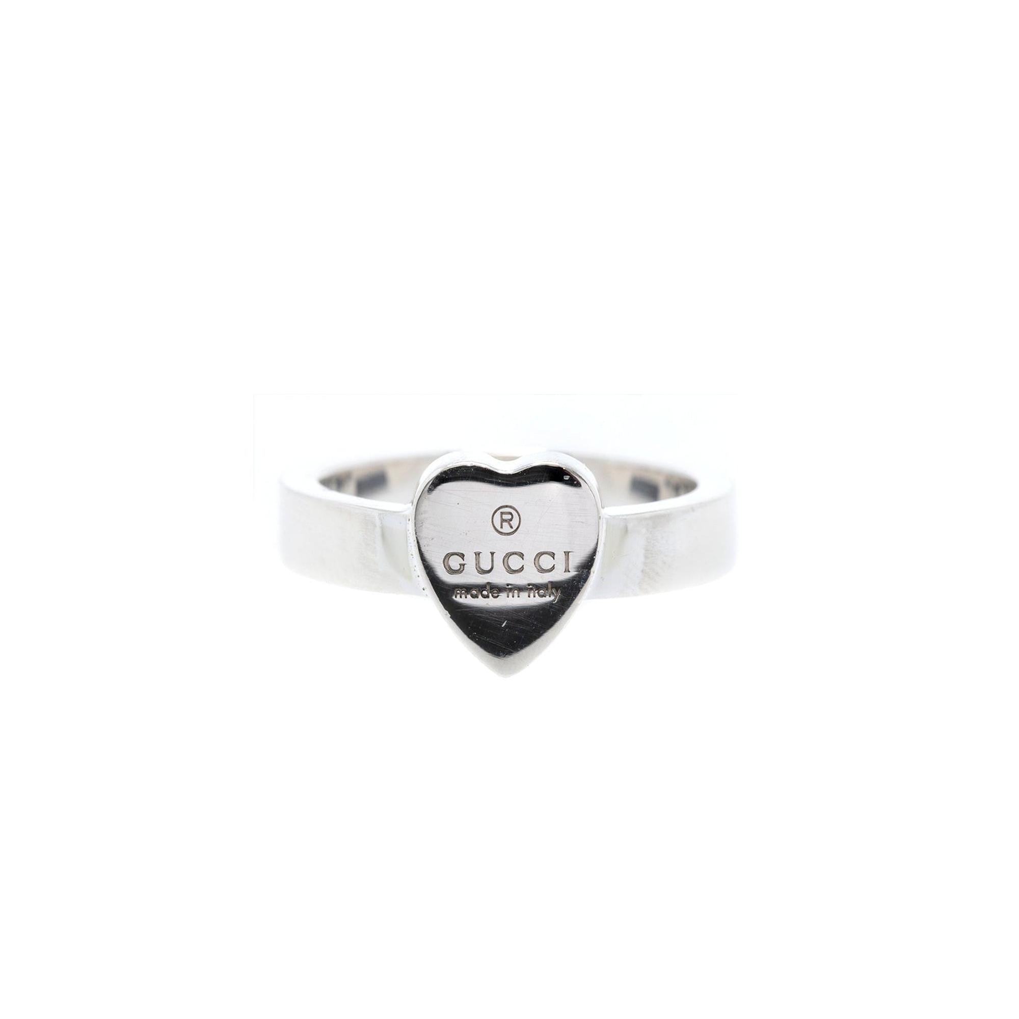 Gucci Heart Ring with Gucci Trademark